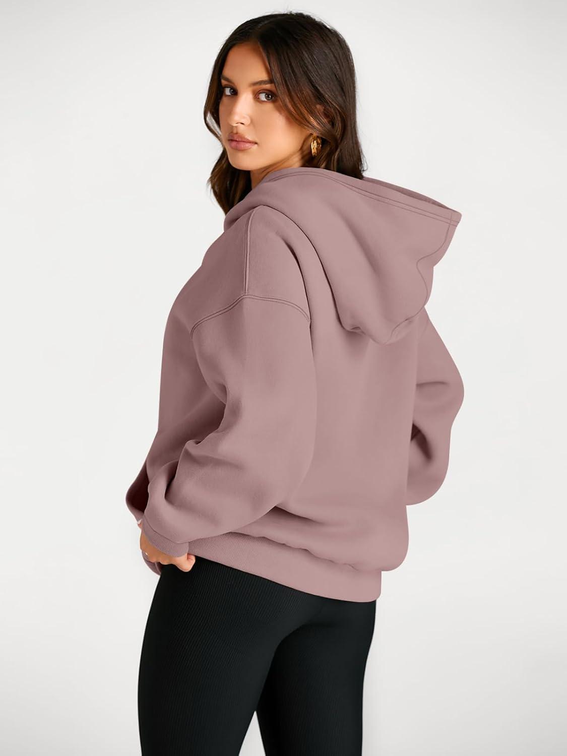 imageAUTOMET Hoodies for Women Oversized Sweatshirts Fall Fashion Outfits 2025 Pullover Fleece Casual Sweaters Winter Y2k ClothesDarkpink