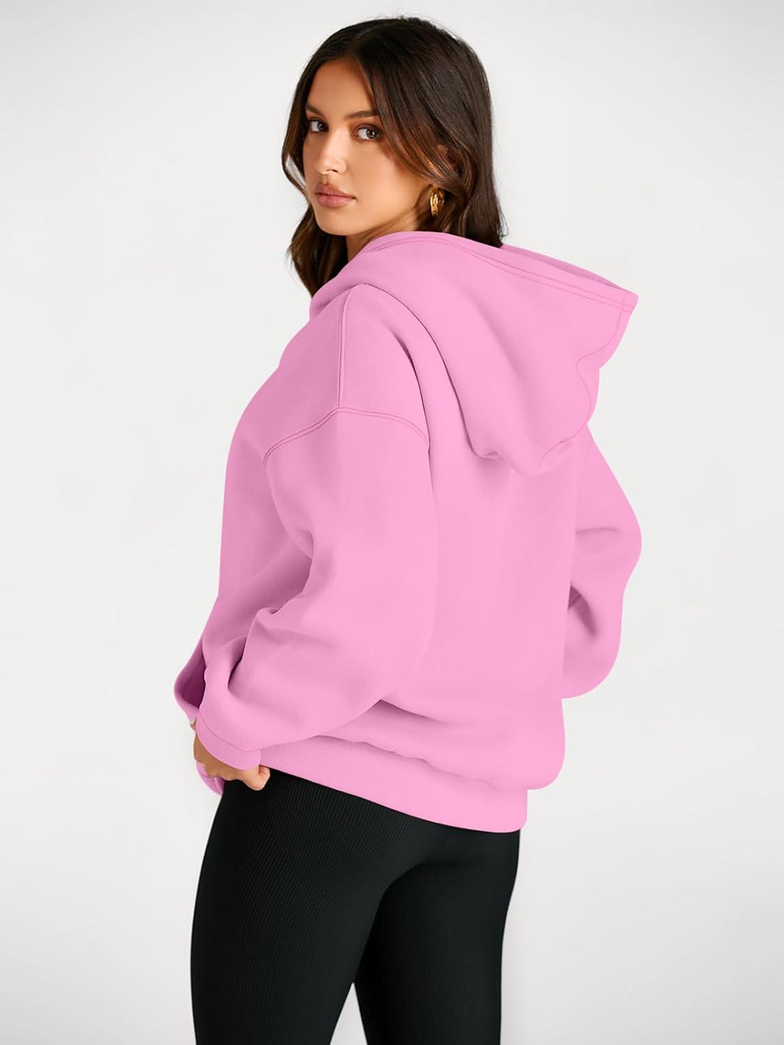 imageAUTOMET Hoodies for Women Oversized Sweatshirts Fall Fashion Outfits 2025 Pullover Fleece Casual Sweaters Winter Y2k ClothesPink