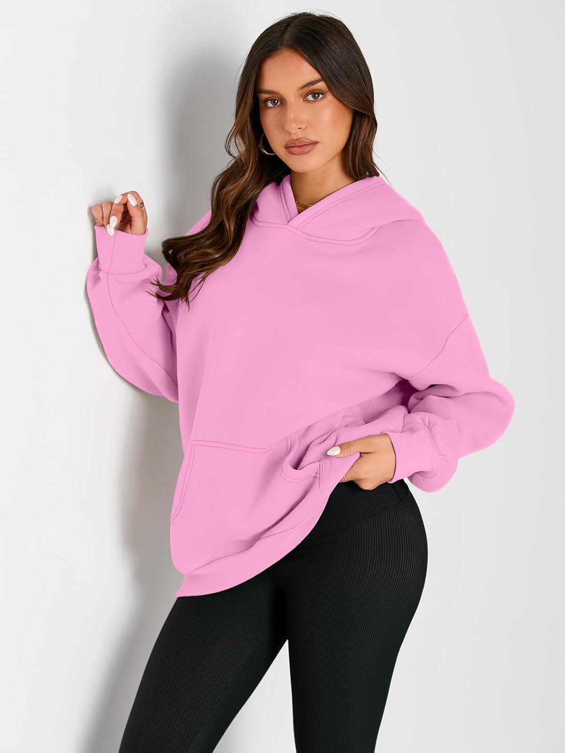 imageAUTOMET Hoodies for Women Oversized Sweatshirts Fall Fashion Outfits 2025 Pullover Fleece Casual Sweaters Winter Y2k ClothesPink