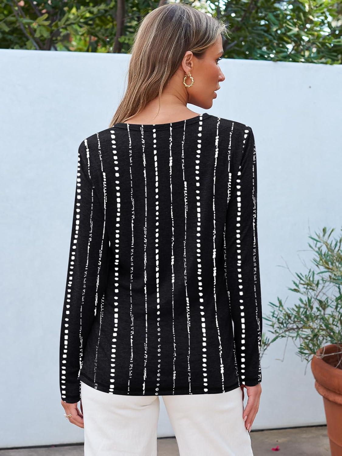 imageAUTOMET Long Sleeve Shirts for Women Business Casual Tops Fall Fashion Clothes Workout Plus Size Teacher Winter Outfits 2025Blackdotline