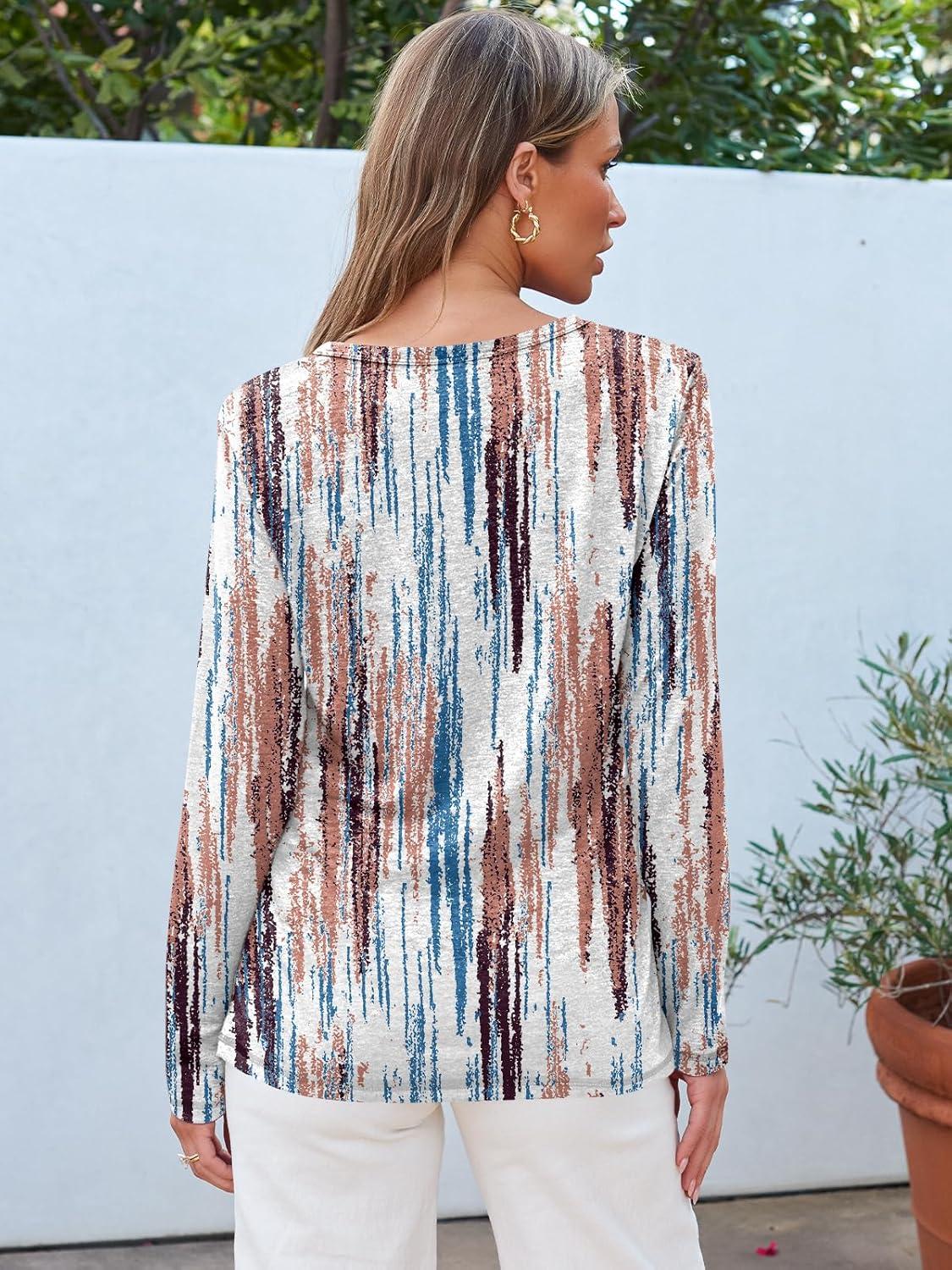 imageAUTOMET Long Sleeve Shirts for Women Business Casual Tops Fall Fashion Clothes Workout Plus Size Teacher Winter Outfits 2025Gradientmulti