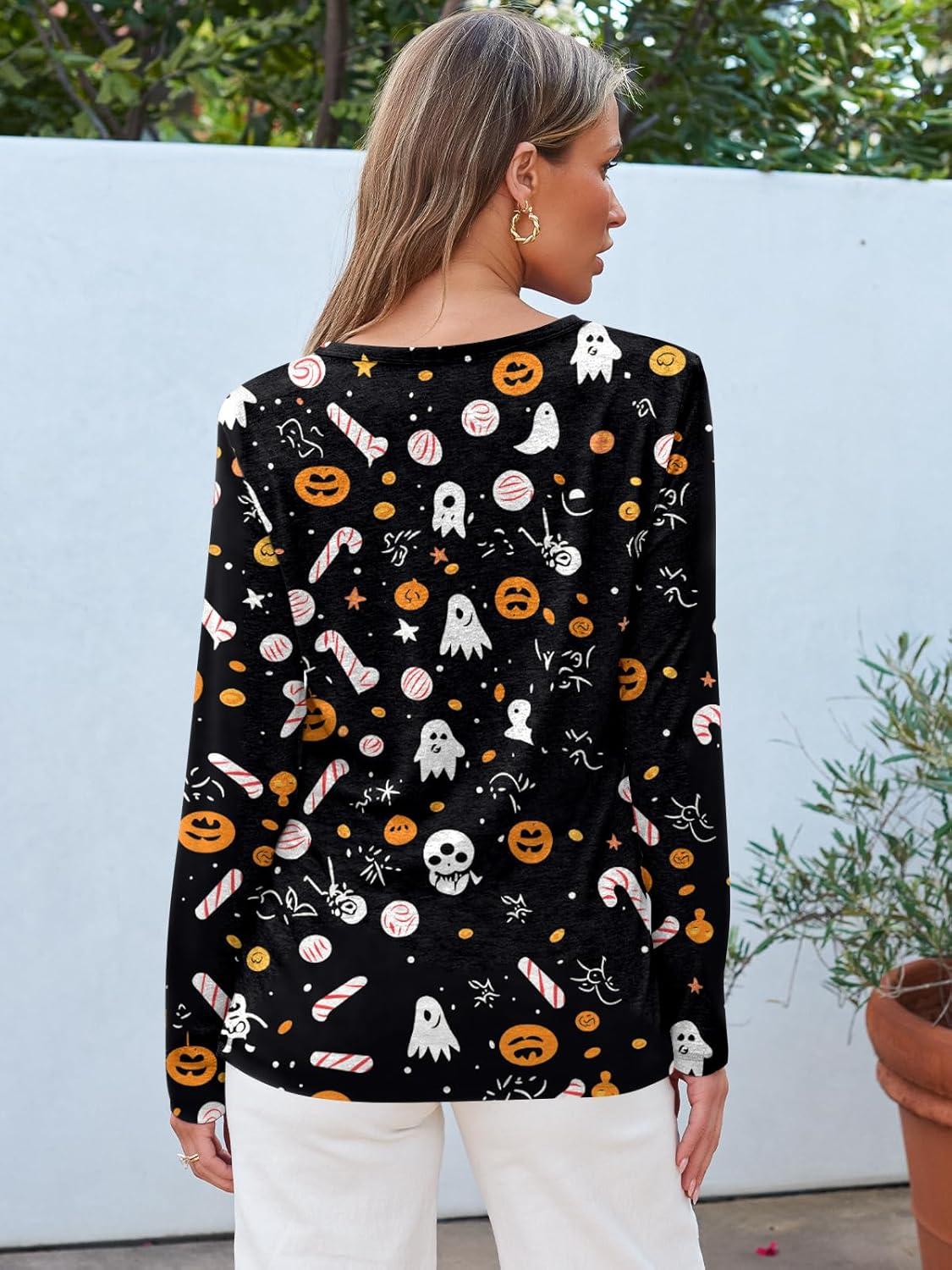 imageAUTOMET Long Sleeve Shirts for Women Business Casual Tops Fall Fashion Clothes Workout Plus Size Teacher Winter Outfits 2025Pumpkin