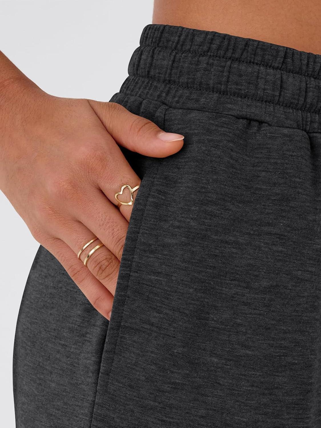 imageAUTOMET Lounge Pants Women Wide Leg Casual Sweatpants Baggy Workout Sweat Pajamas Pants Fall Fashion Outfits with PocketsBlackgrey