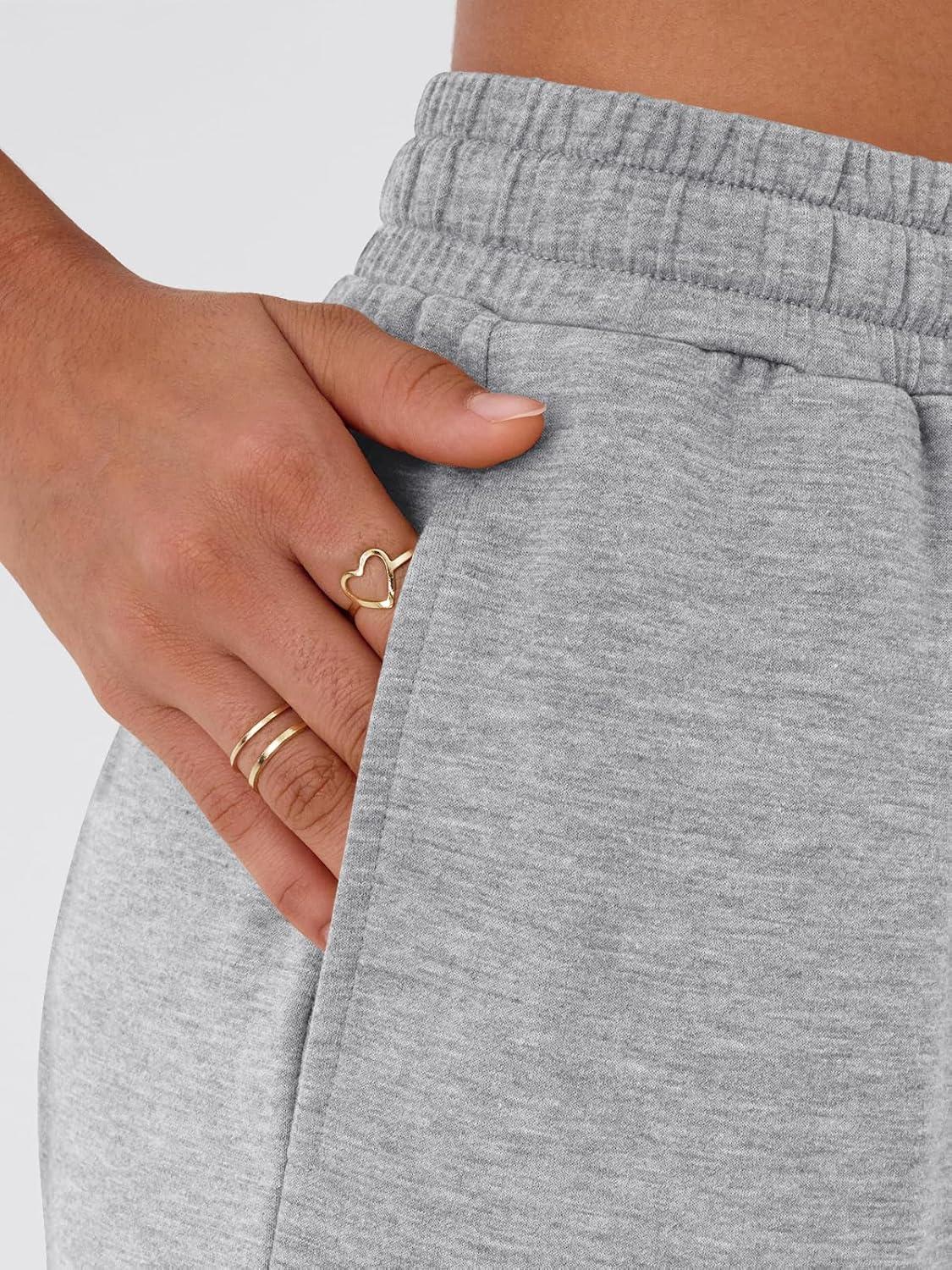 imageAUTOMET Lounge Pants Women Wide Leg Casual Sweatpants Baggy Workout Sweat Pajamas Pants Fall Fashion Outfits with PocketsGrey