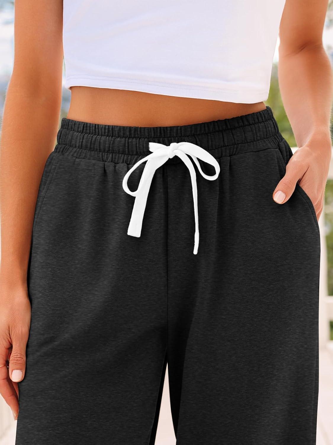 imageAUTOMET Sweatpants Women with Pockets Lounge Pajama Travel Pants Work Joggers Fall Clothes Winter Teachers Outfits 2025Black