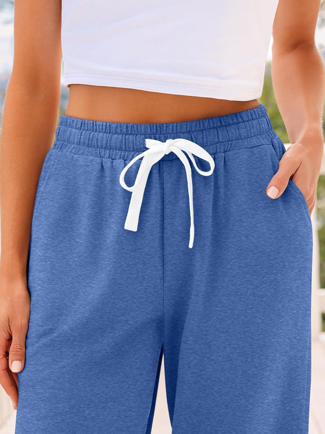 imageAUTOMET Sweatpants Women with Pockets Lounge Pajama Travel Pants Work Joggers Fall Clothes Winter Teachers Outfits 2025Blue