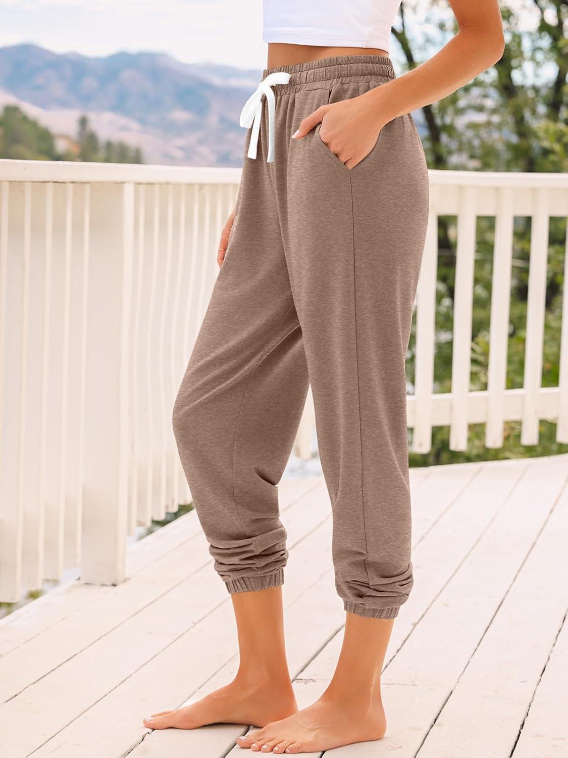 imageAUTOMET Sweatpants Women with Pockets Lounge Pajama Travel Pants Work Joggers Fall Clothes Winter Teachers Outfits 2025Coffee