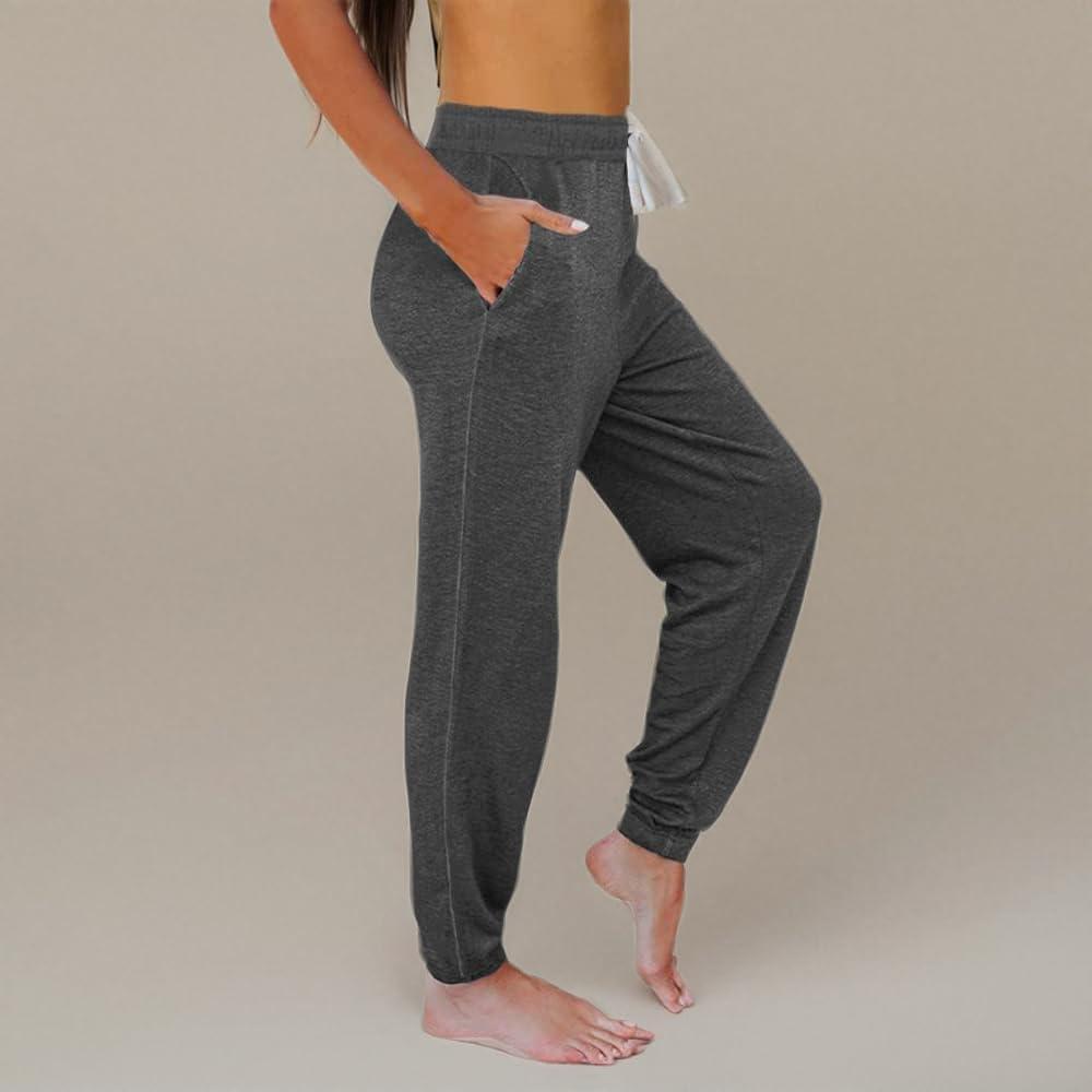 imageAUTOMET Sweatpants Women with Pockets Lounge Pajama Travel Pants Work Joggers Fall Clothes Winter Teachers Outfits 2025Dark Grey