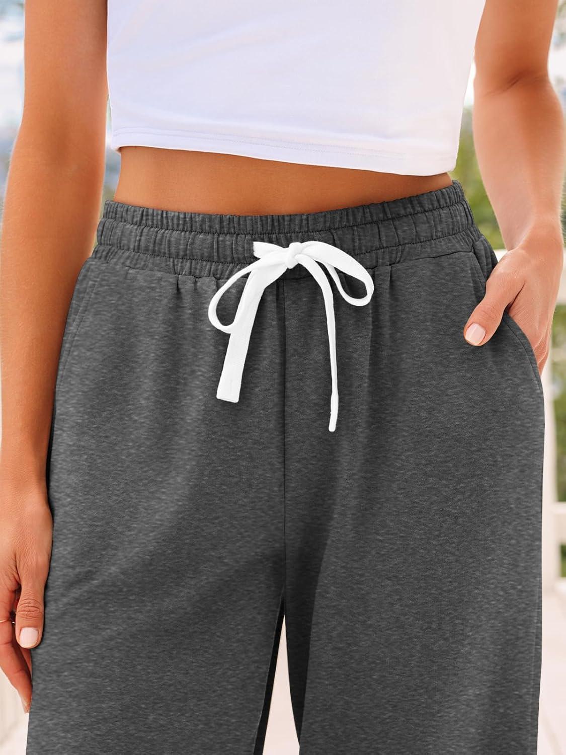 imageAUTOMET Sweatpants Women with Pockets Lounge Pajama Travel Pants Work Joggers Fall Clothes Winter Teachers Outfits 2025Dark Grey