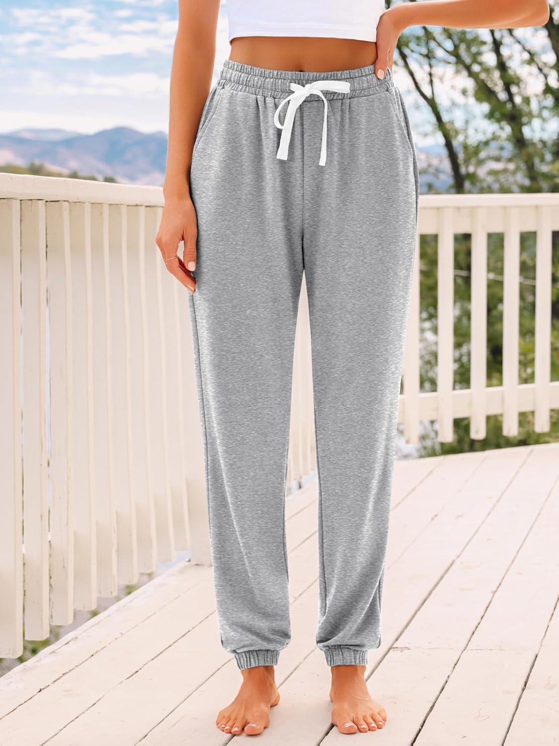 imageAUTOMET Sweatpants Women with Pockets Lounge Pajama Travel Pants Work Joggers Fall Clothes Winter Teachers Outfits 2025Grey