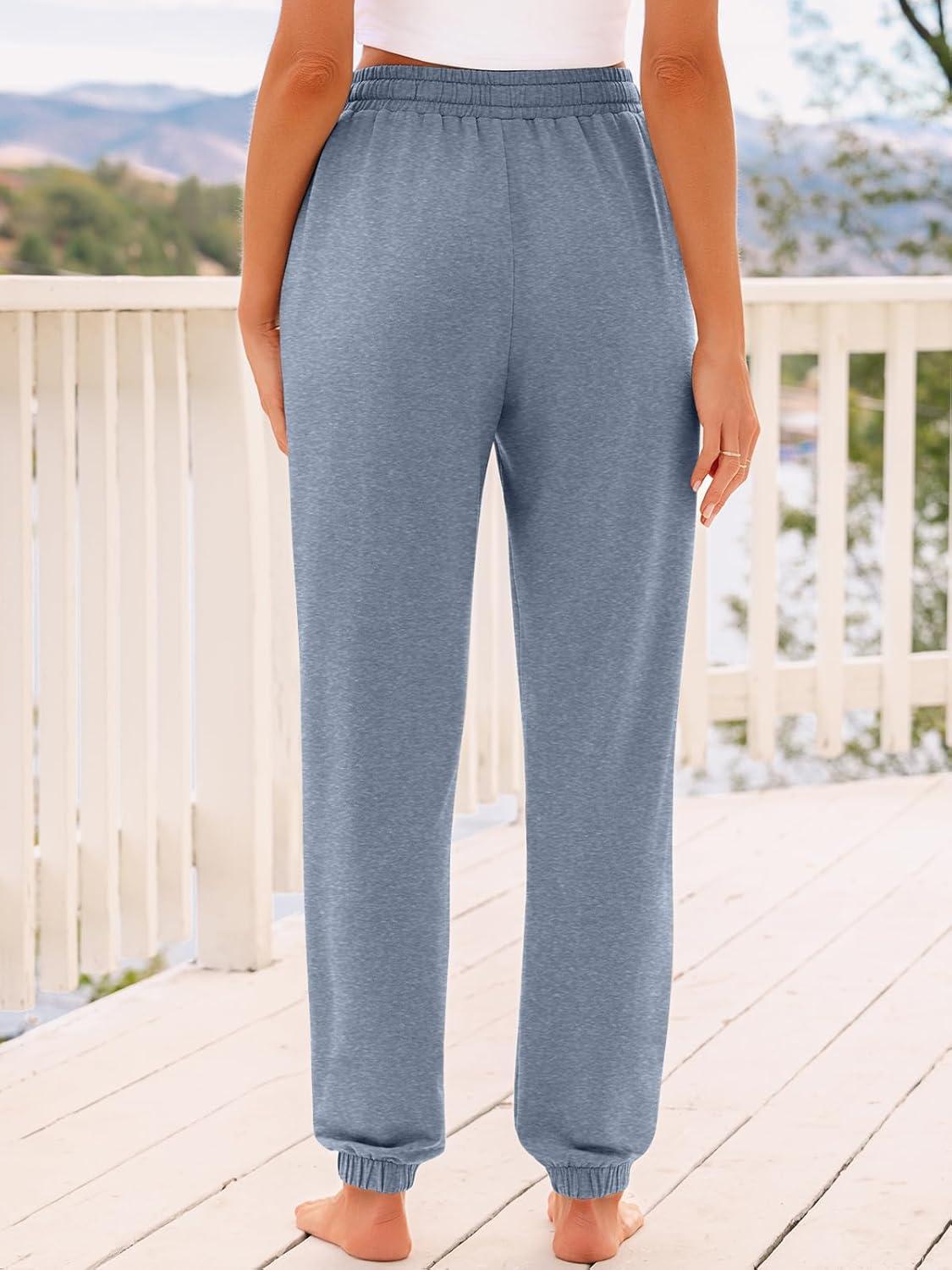 imageAUTOMET Sweatpants Women with Pockets Lounge Pajama Travel Pants Work Joggers Fall Clothes Winter Teachers Outfits 2025Greyblue