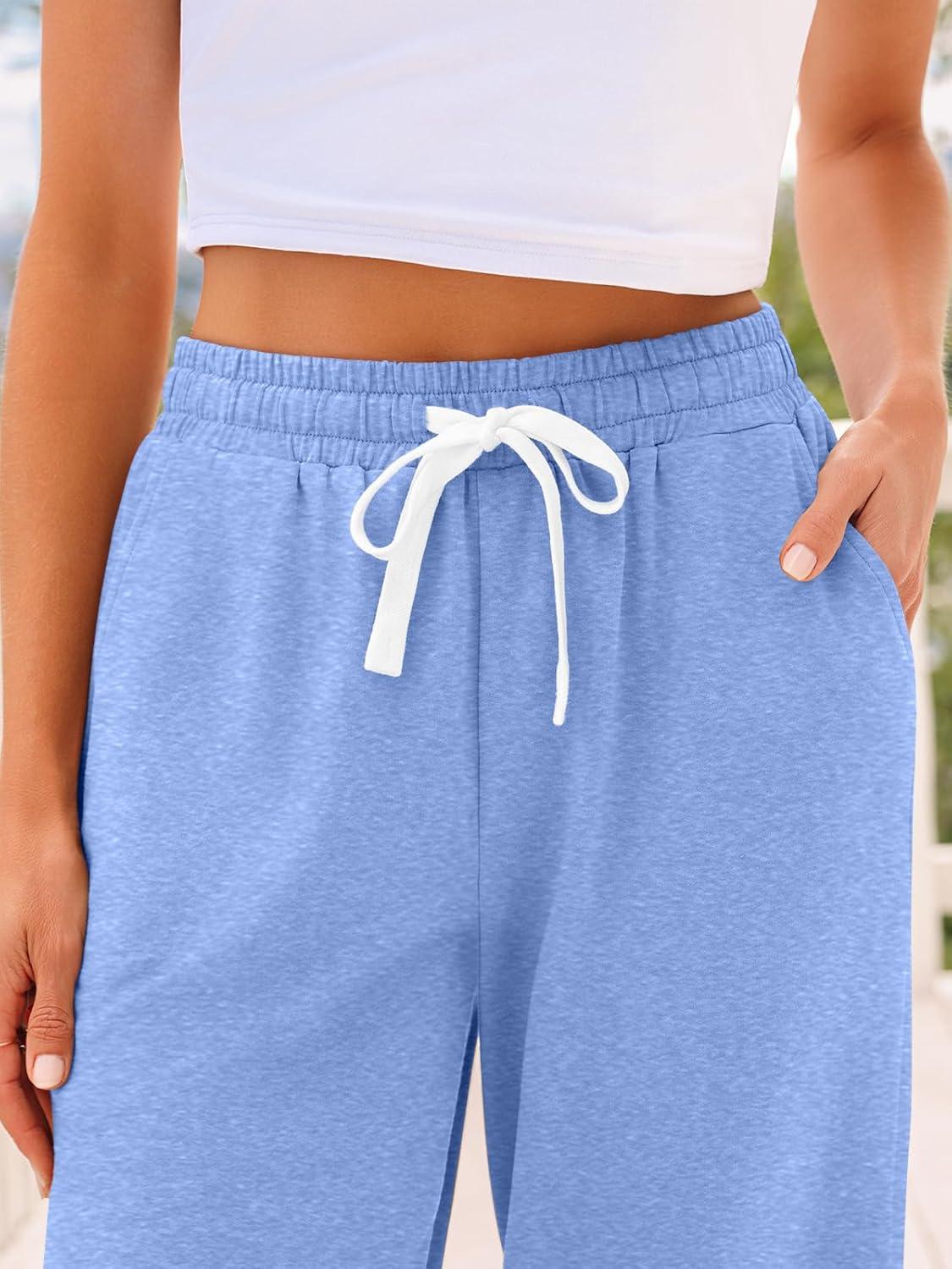 imageAUTOMET Sweatpants Women with Pockets Lounge Pajama Travel Pants Work Joggers Fall Clothes Winter Teachers Outfits 2025Lightblue