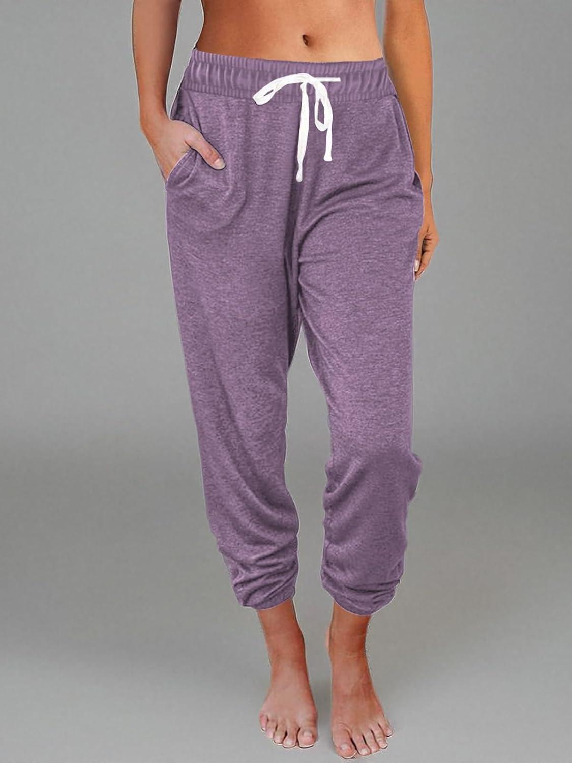 imageAUTOMET Sweatpants Women with Pockets Lounge Pajama Travel Pants Work Joggers Fall Clothes Winter Teachers Outfits 2025Lightpurple