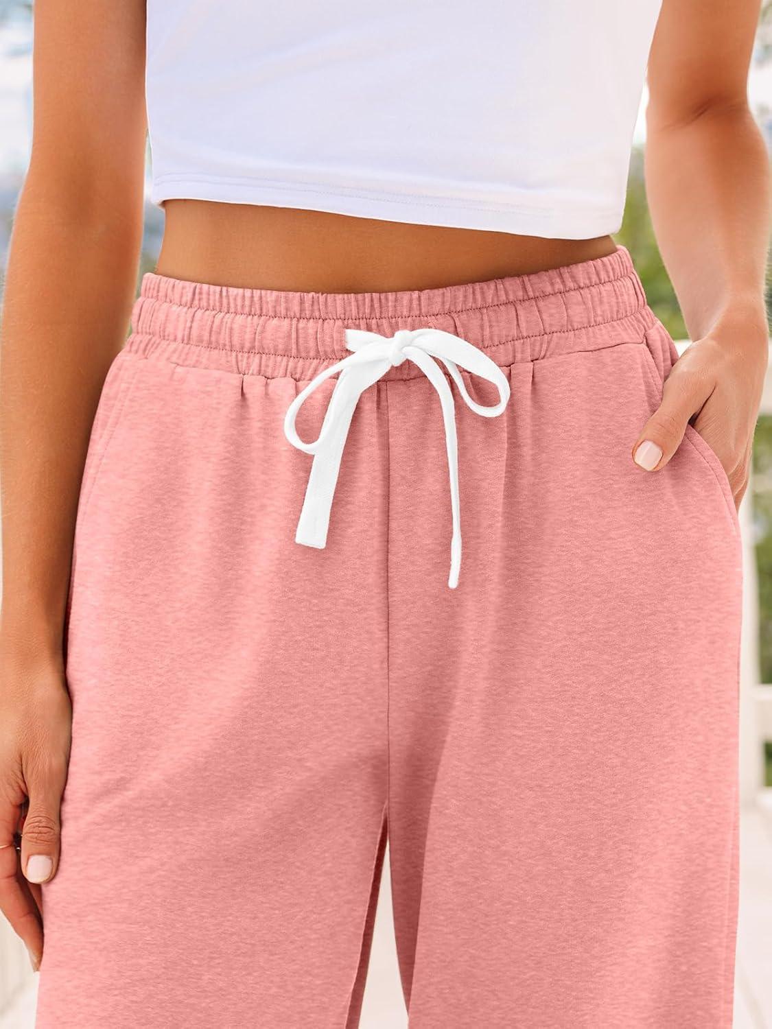 imageAUTOMET Sweatpants Women with Pockets Lounge Pajama Travel Pants Work Joggers Fall Clothes Winter Teachers Outfits 2025Pink