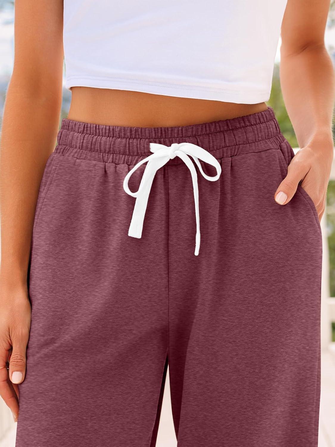 imageAUTOMET Sweatpants Women with Pockets Lounge Pajama Travel Pants Work Joggers Fall Clothes Winter Teachers Outfits 2025Wine Red