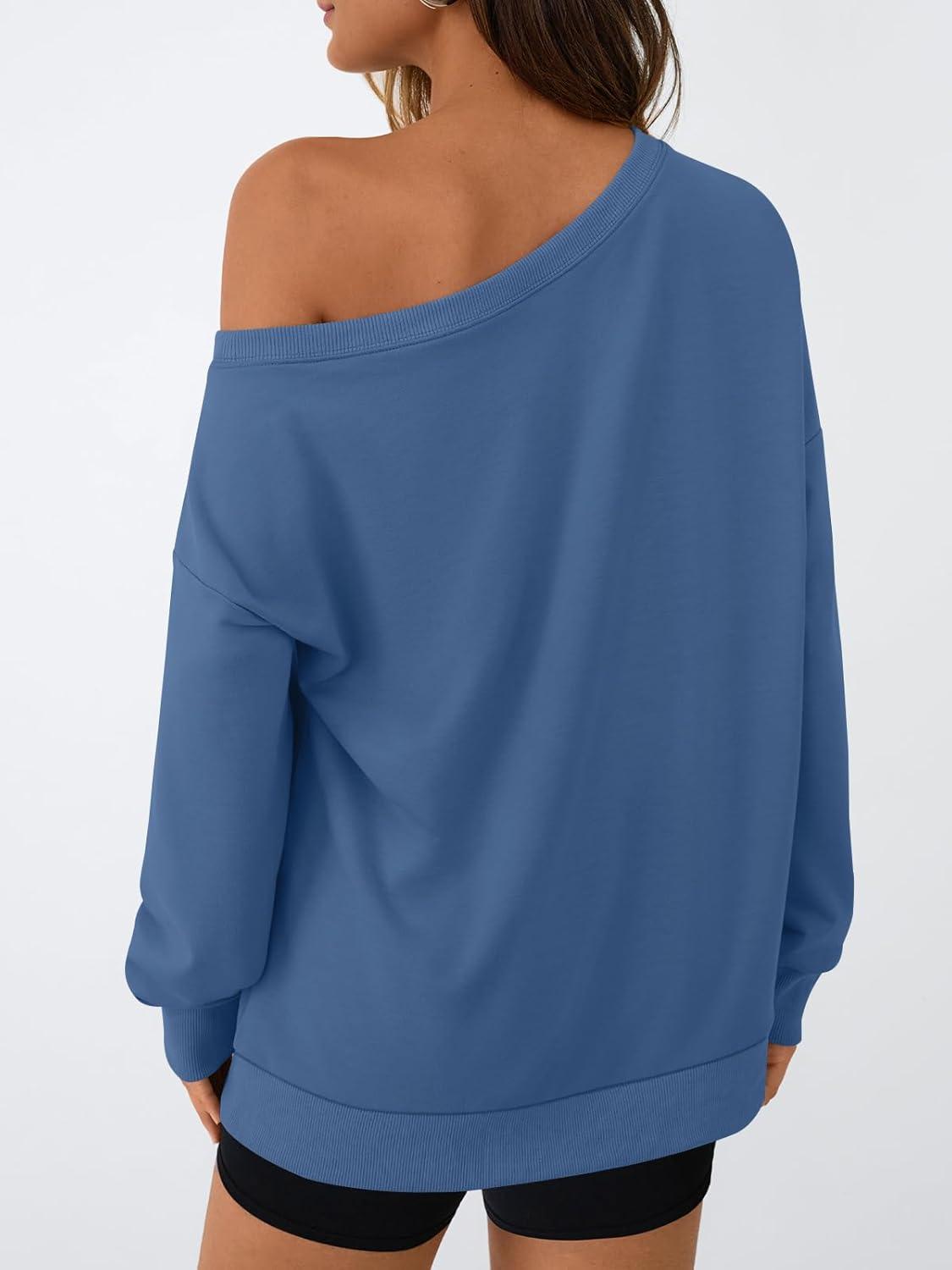 imageAUTOMET Women Off the Shoulder Sweatshirt Oversized Tops Fall Outfits 2025 Y2k Clothes Fashion Clothing Trendy TopBlue