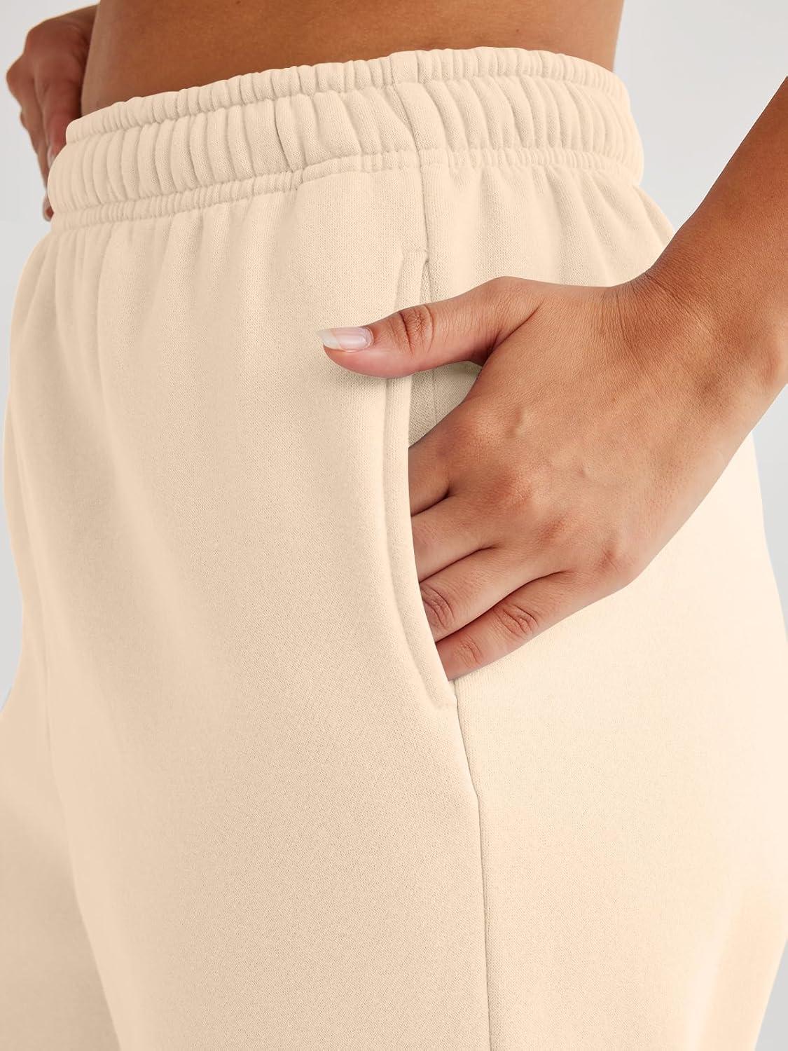 imageAUTOMET Womens Cargo Sweatpants Oversized Fleece Joggers Fall Fashion Outfits Y2k Clothes 2025 with PocketsApricot