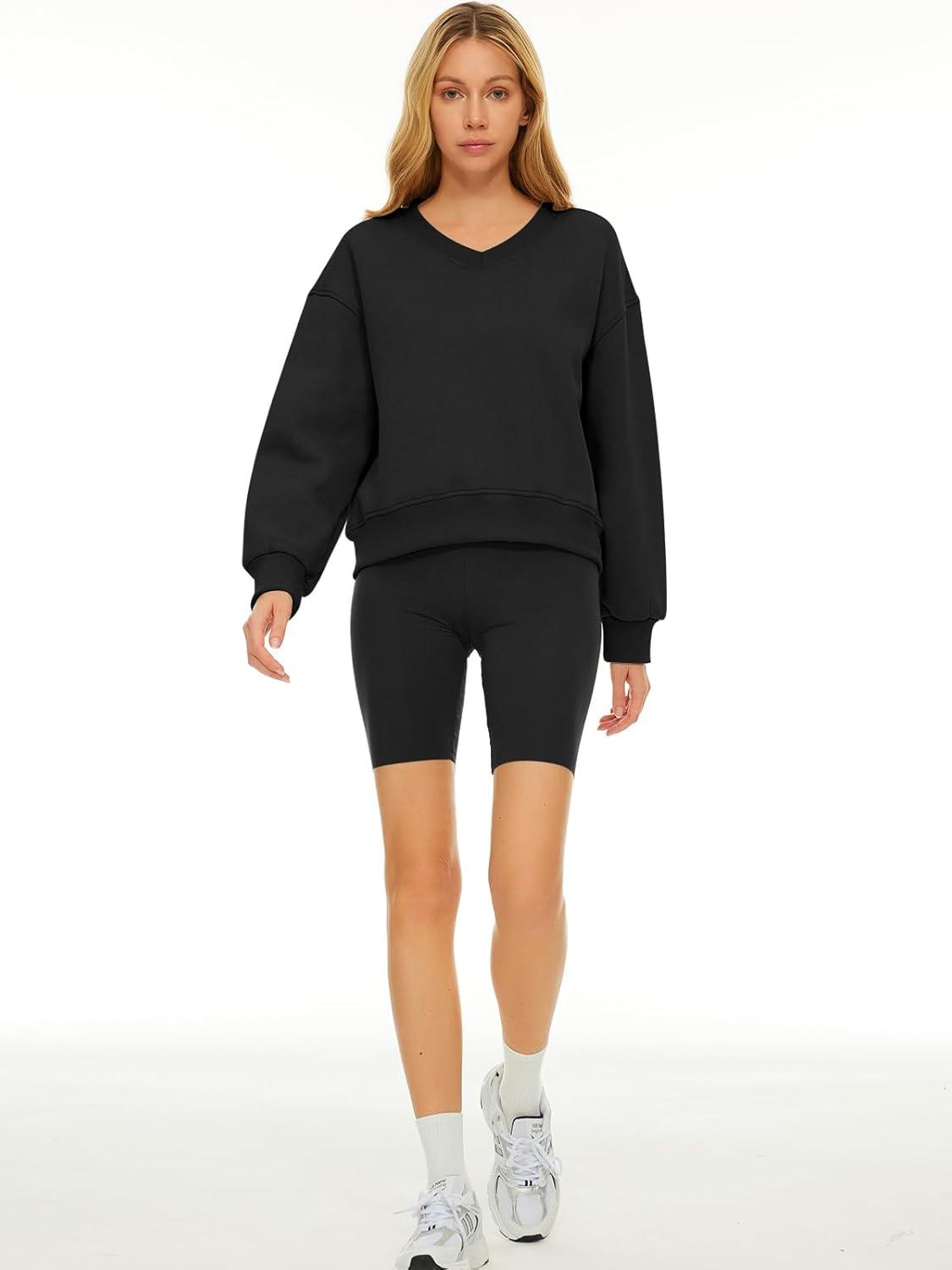 imageAUTOMET Womens Cropped Cute Sweatshirts Pullover Fleece Crop Sweaters Fall Fashion Outfits Clothes 2025Black