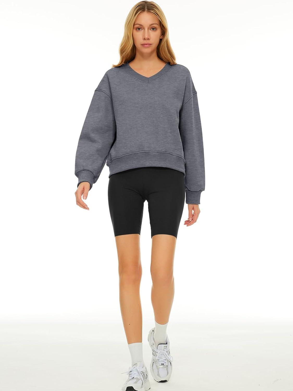 imageAUTOMET Womens Cropped Cute Sweatshirts Pullover Fleece Crop Sweaters Fall Fashion Outfits Clothes 2025Deep Grey