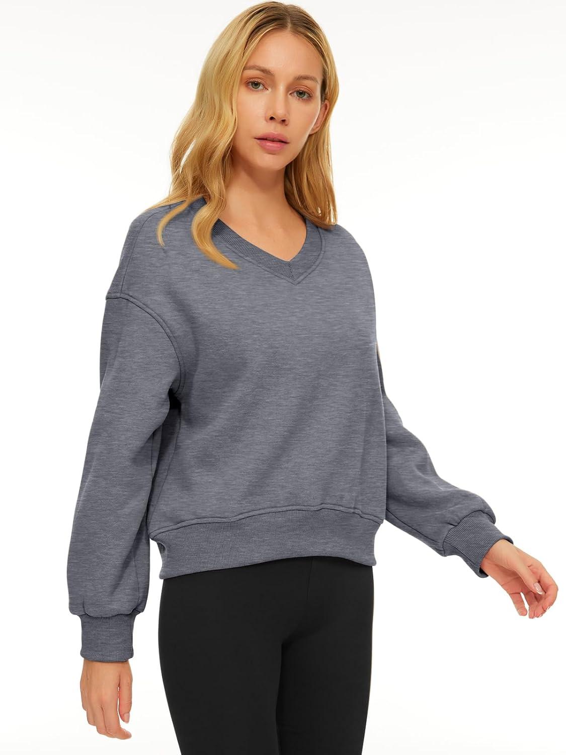 imageAUTOMET Womens Cropped Cute Sweatshirts Pullover Fleece Crop Sweaters Fall Fashion Outfits Clothes 2025Deep Grey