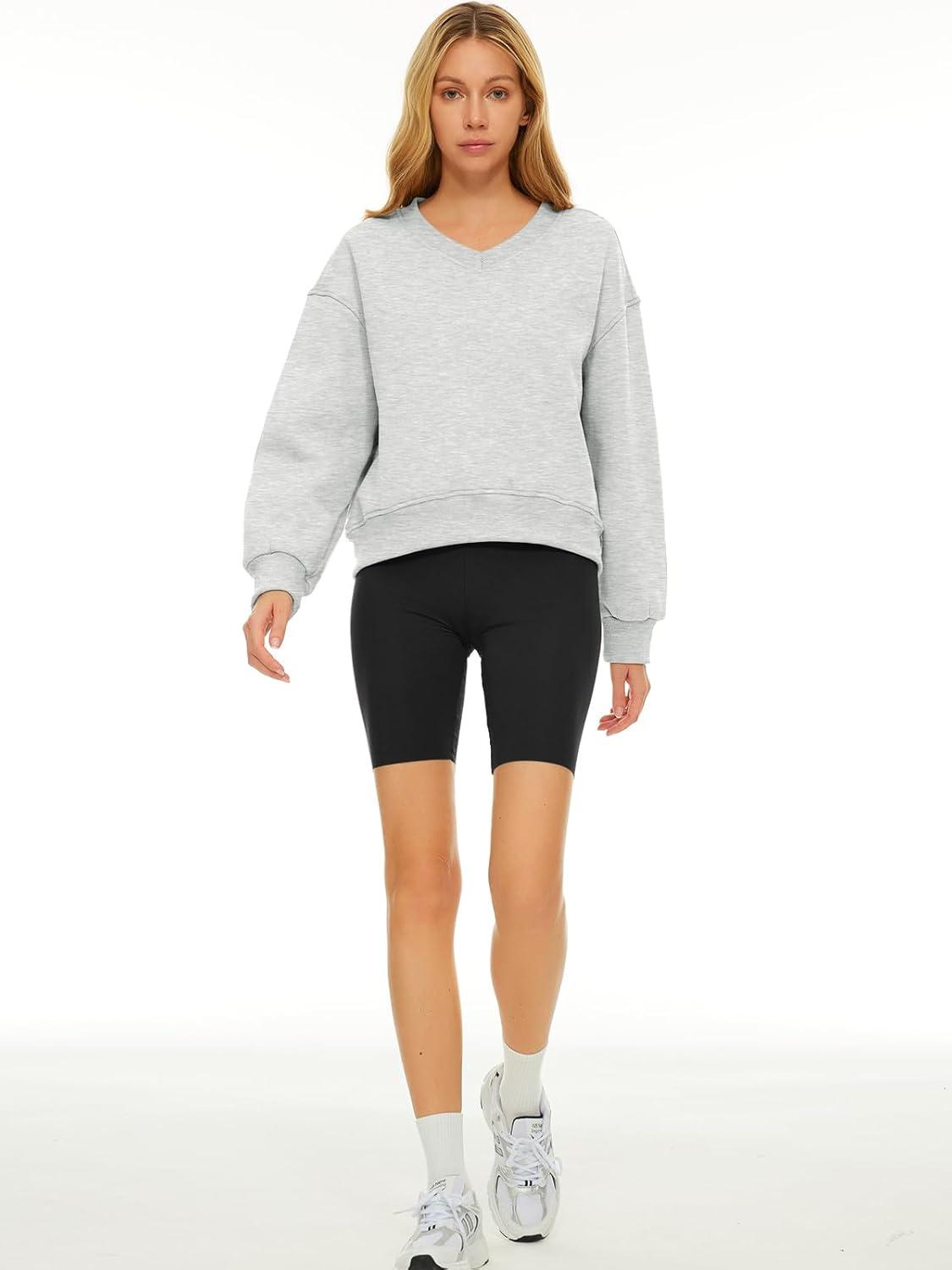 imageAUTOMET Womens Cropped Cute Sweatshirts Pullover Fleece Crop Sweaters Fall Fashion Outfits Clothes 2025Grey