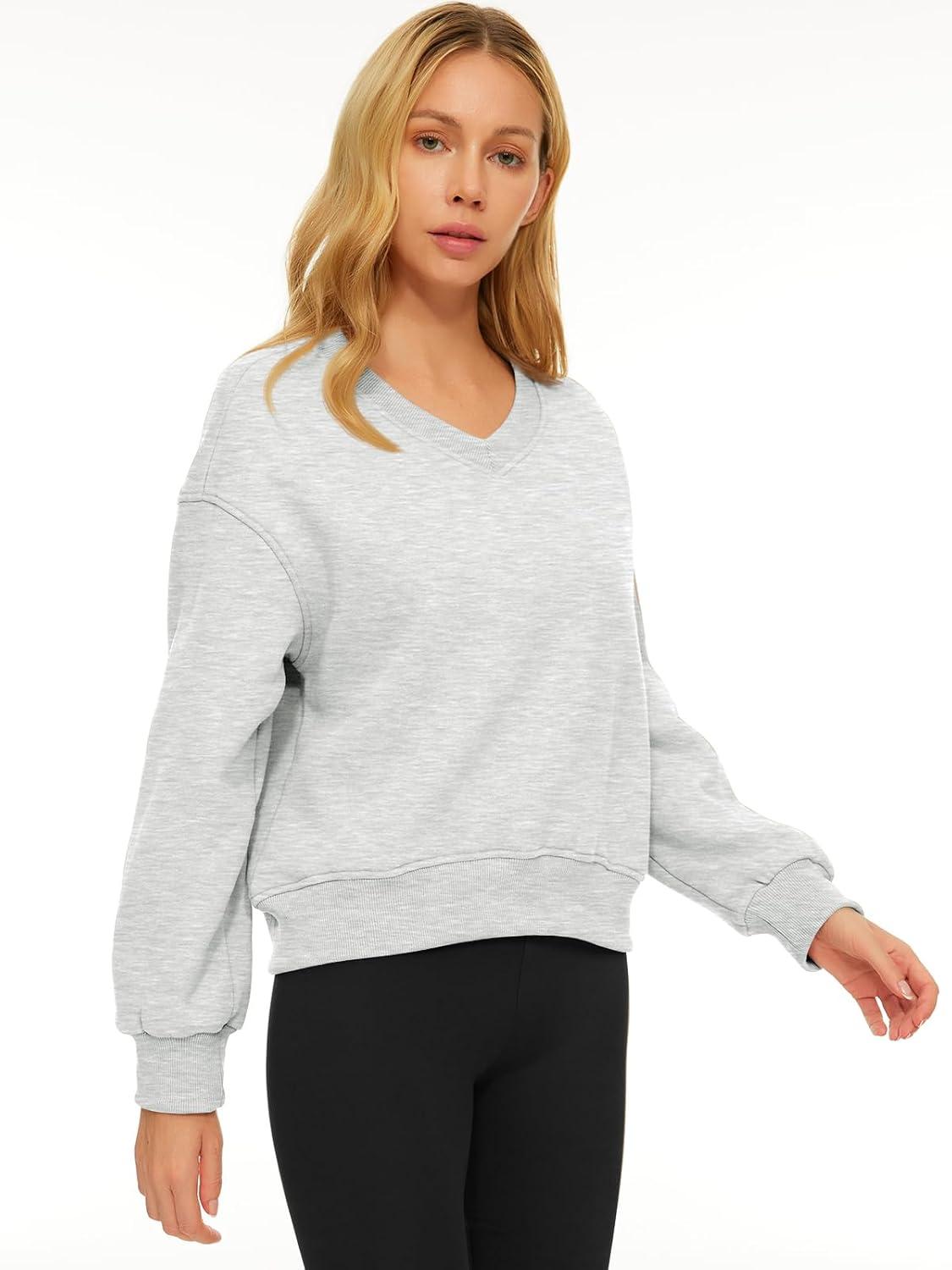 imageAUTOMET Womens Cropped Cute Sweatshirts Pullover Fleece Crop Sweaters Fall Fashion Outfits Clothes 2025Grey