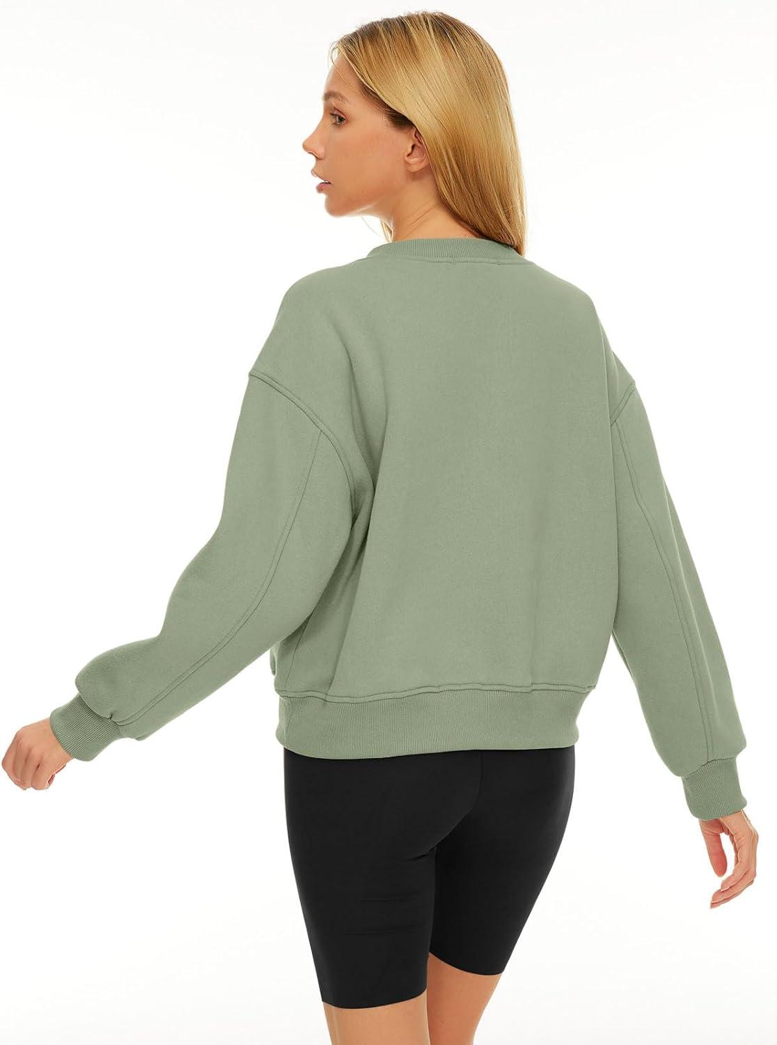 imageAUTOMET Womens Cropped Cute Sweatshirts Pullover Fleece Crop Sweaters Fall Fashion Outfits Clothes 2025Light Green