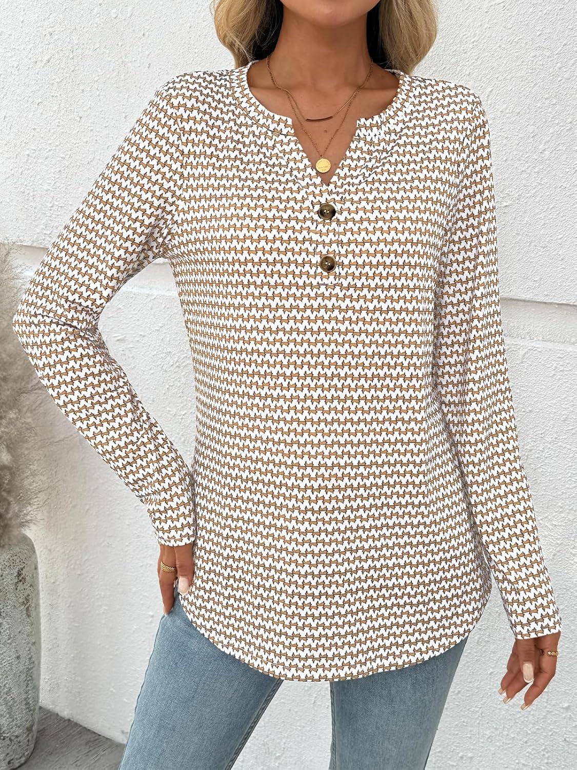 imageAUTOMET Womens Long Sleeve Shirts 2025 Fall Fashion Dressy Casual Tops Trendy Henley Blouses Cute Work Outfits ClothesWavy