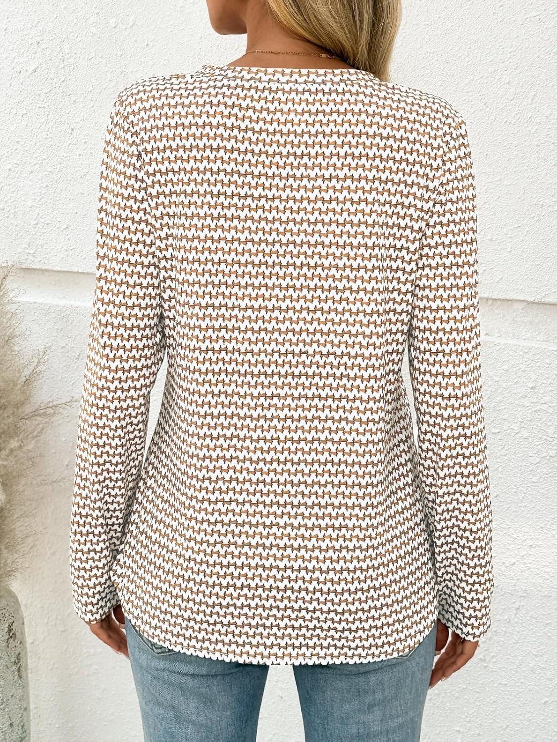 imageAUTOMET Womens Long Sleeve Shirts 2025 Fall Fashion Dressy Casual Tops Trendy Henley Blouses Cute Work Outfits ClothesWavy