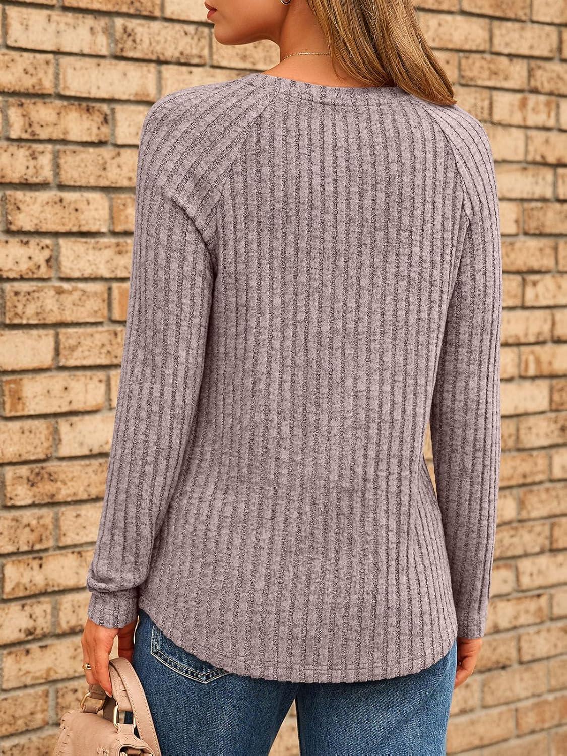 imageAUTOMET Womens Long Sleeve Shirts Fall Fashion Tops 2025 Blouses Dressy Sweaters Tunic Winter Clothes Casual OutfitsKhaki