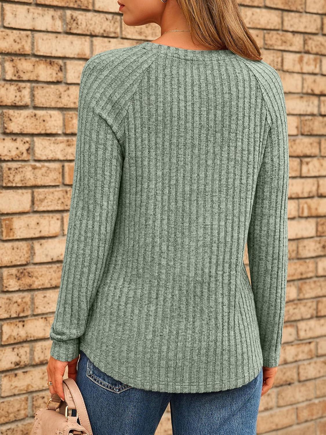 imageAUTOMET Womens Long Sleeve Shirts Fall Fashion Tops 2025 Blouses Dressy Sweaters Tunic Winter Clothes Casual OutfitsMint