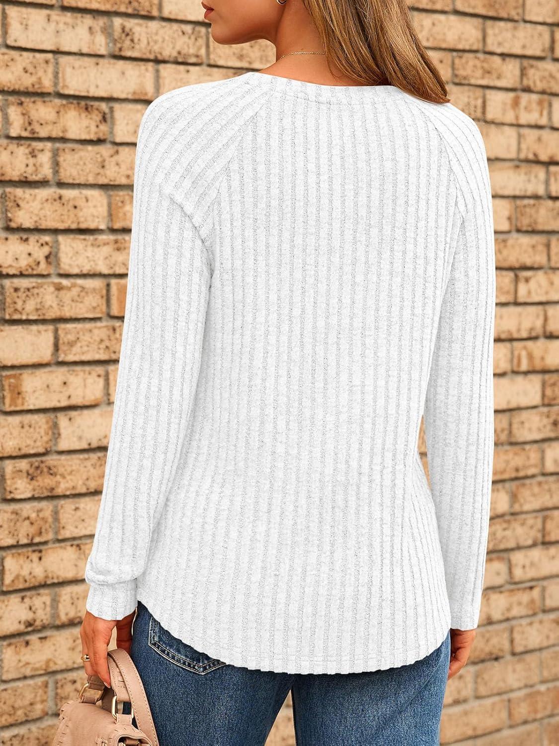 imageAUTOMET Womens Long Sleeve Shirts Fall Fashion Tops 2025 Blouses Dressy Sweaters Tunic Winter Clothes Casual OutfitsWhite