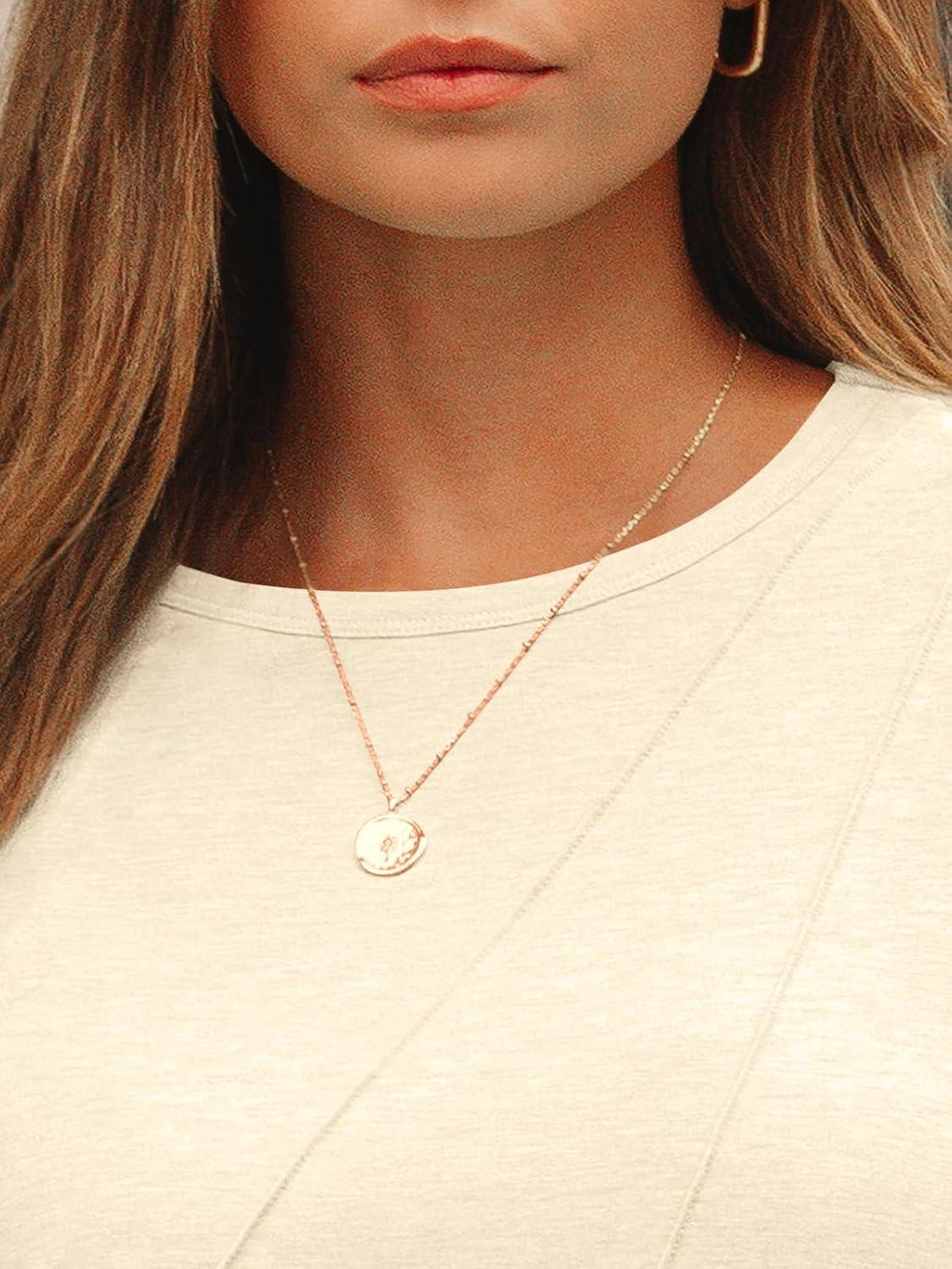 imageAUTOMET Womens Long Sleeve Shirts Pleated Crew Neck Casual Fall Fashion Tops Loose Fit Lightweight Girls Outfits ClothesCream