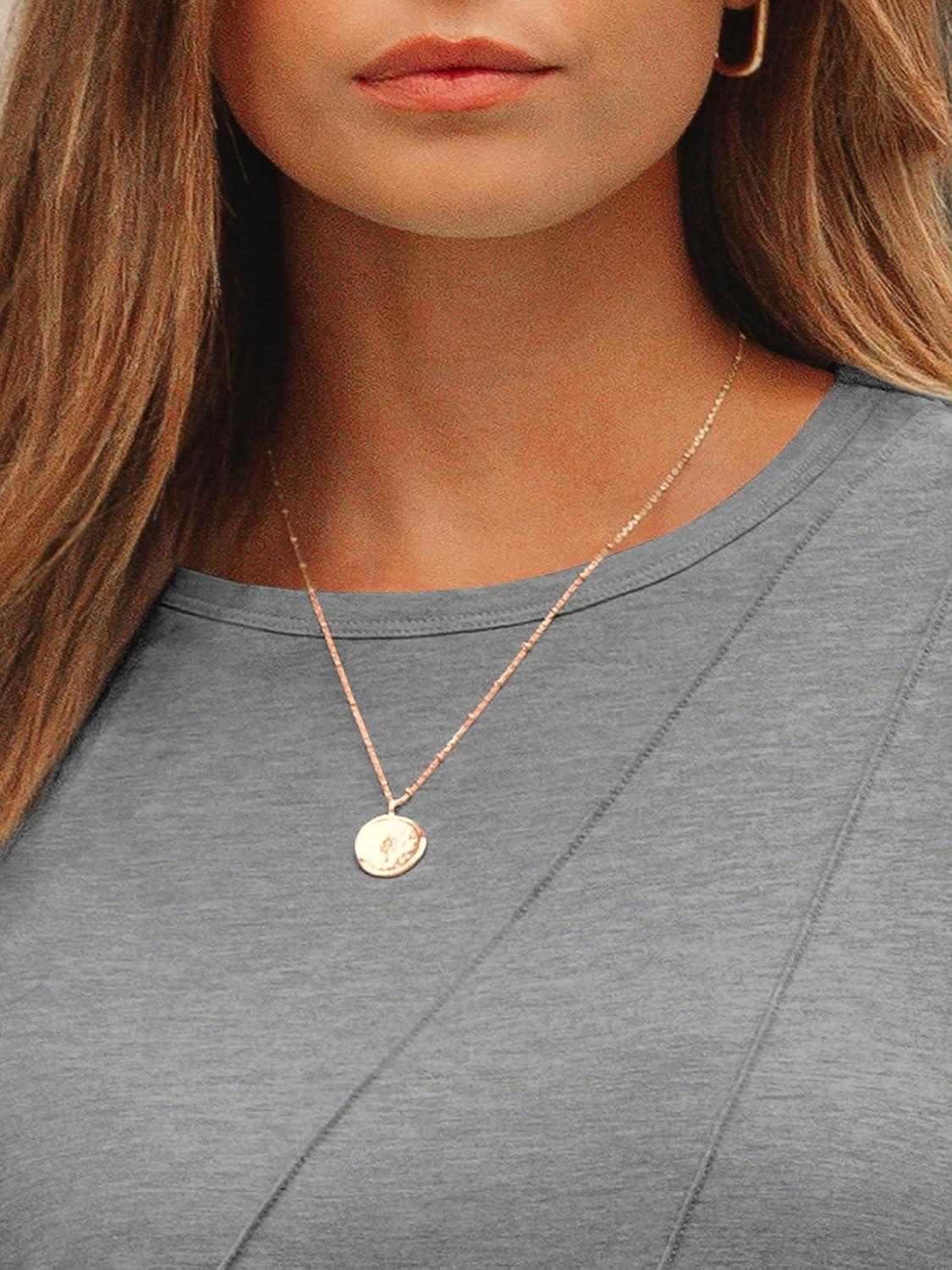 imageAUTOMET Womens Long Sleeve Shirts Pleated Crew Neck Casual Fall Fashion Tops Loose Fit Lightweight Girls Outfits ClothesGrey