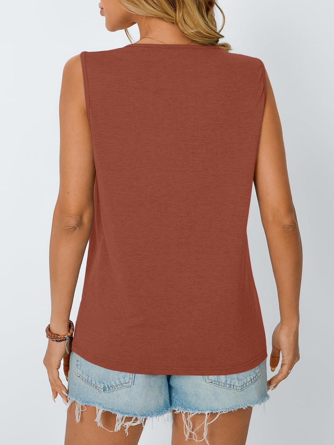 imageAUTOMET Womens Loose Fit Casual Flowy Tank Tops Trendy Sleeveless Summer Tops Clothing Outfits 2025Maple