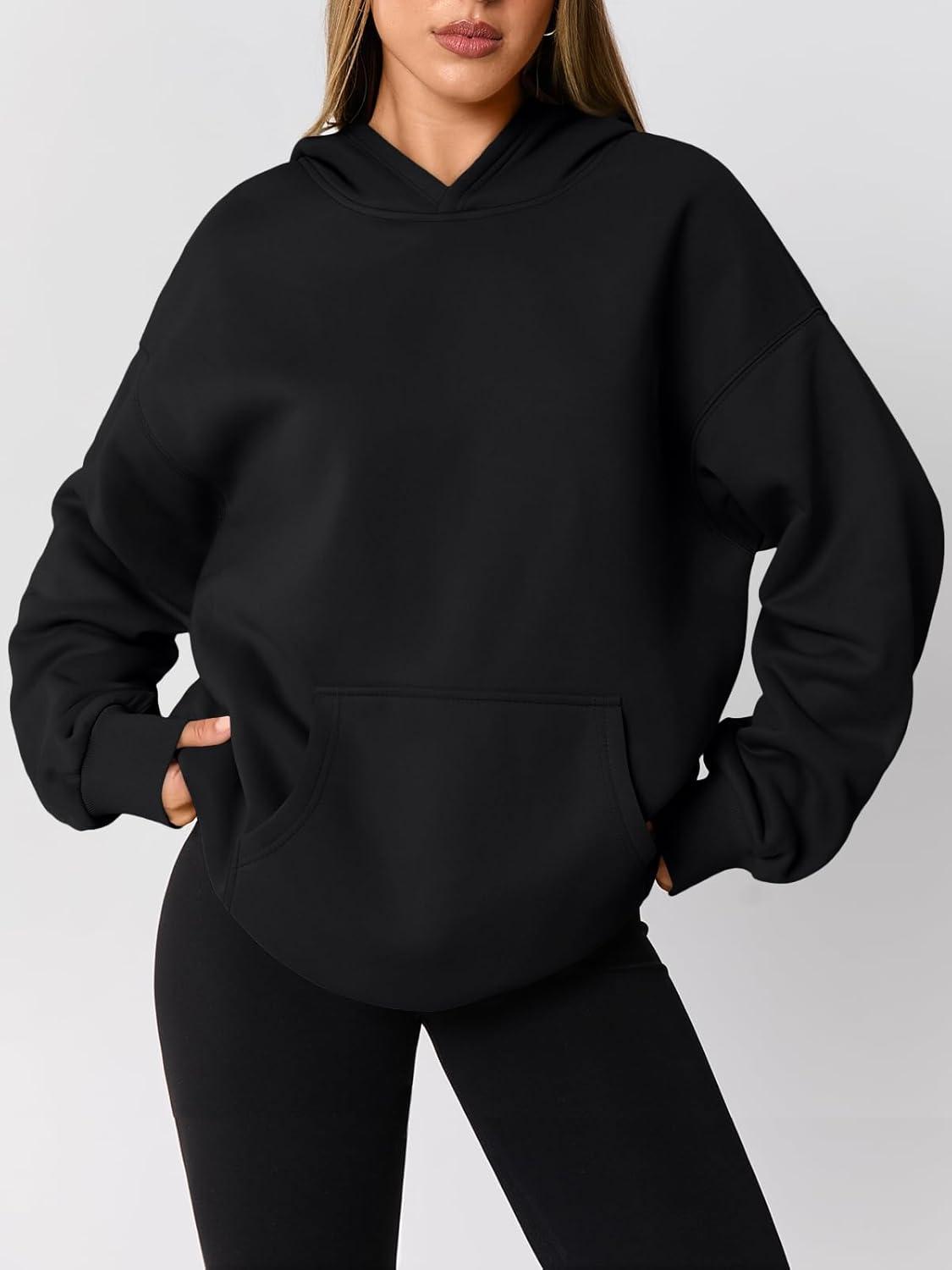 imageAUTOMET Womens Oversized Hoodies Fleece Trendy Sweatshirts Fall Fashion 2025 Pullover Winter Clothing OutfitsBlack