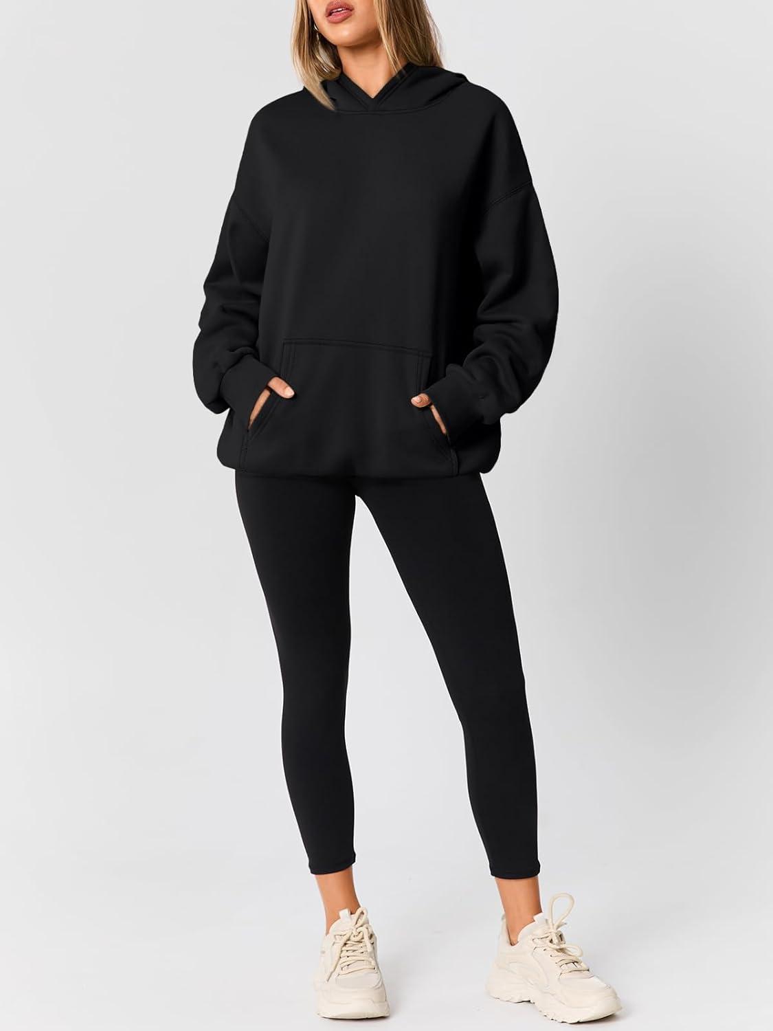 imageAUTOMET Womens Oversized Hoodies Fleece Trendy Sweatshirts Fall Fashion 2025 Pullover Winter Clothing OutfitsBlack