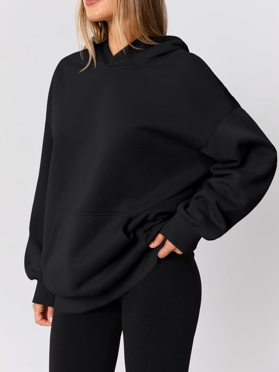 imageAUTOMET Womens Oversized Hoodies Fleece Trendy Sweatshirts Fall Fashion 2025 Pullover Winter Clothing OutfitsBlack