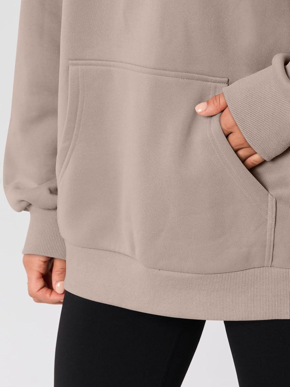 imageAUTOMET Womens Oversized Hoodies Fleece Trendy Sweatshirts Fall Fashion 2025 Pullover Winter Clothing OutfitsCoffee Grey