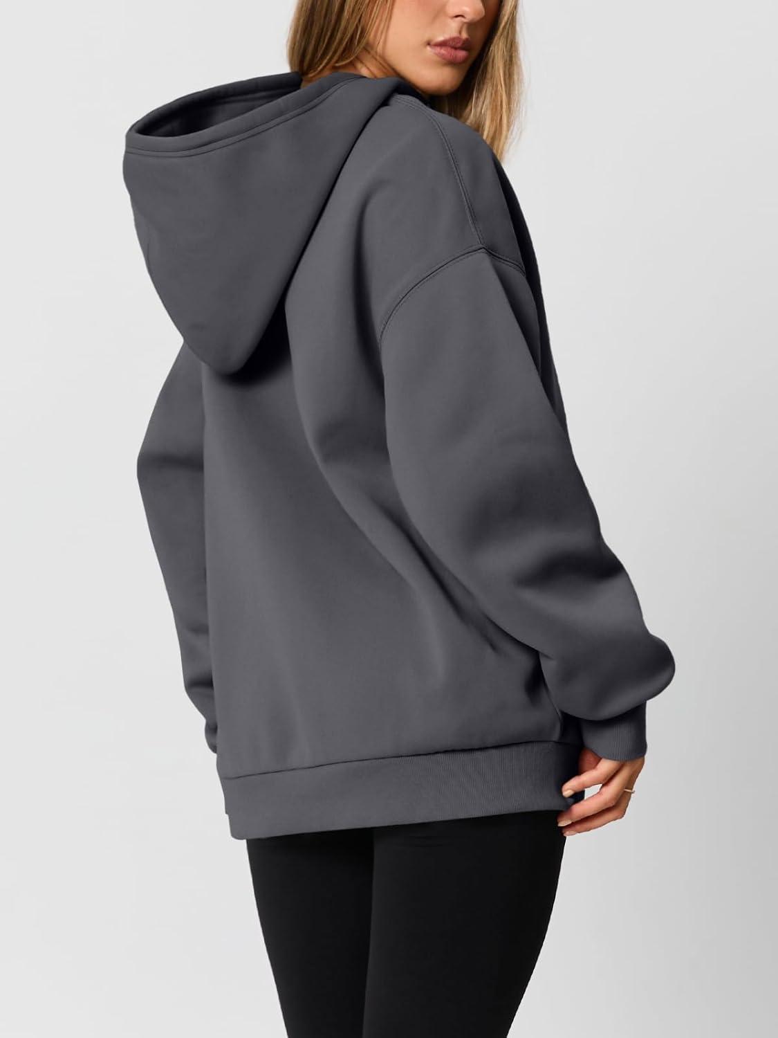 imageAUTOMET Womens Oversized Hoodies Fleece Trendy Sweatshirts Fall Fashion 2025 Pullover Winter Clothing OutfitsDark Grey