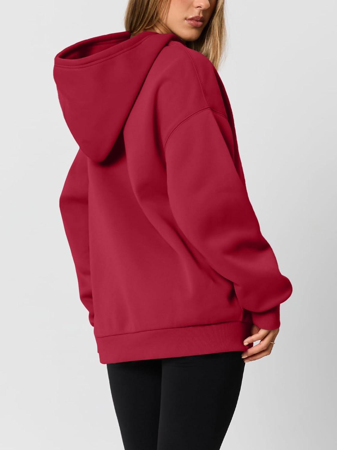 imageAUTOMET Womens Oversized Hoodies Fleece Trendy Sweatshirts Fall Fashion 2025 Pullover Winter Clothing OutfitsRed