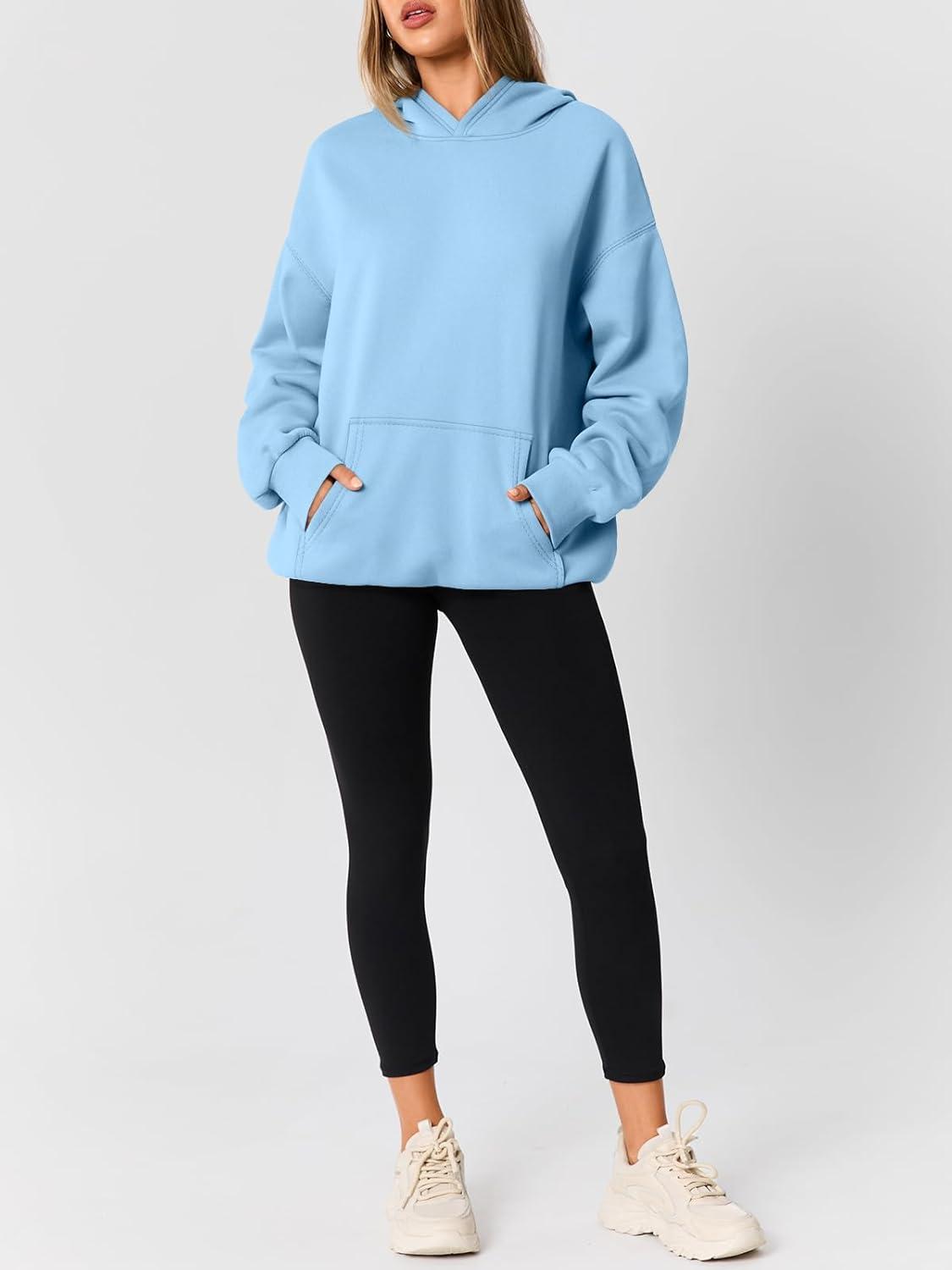imageAUTOMET Womens Oversized Hoodies Fleece Trendy Sweatshirts Fall Fashion 2025 Pullover Winter Clothing OutfitsSky Blue
