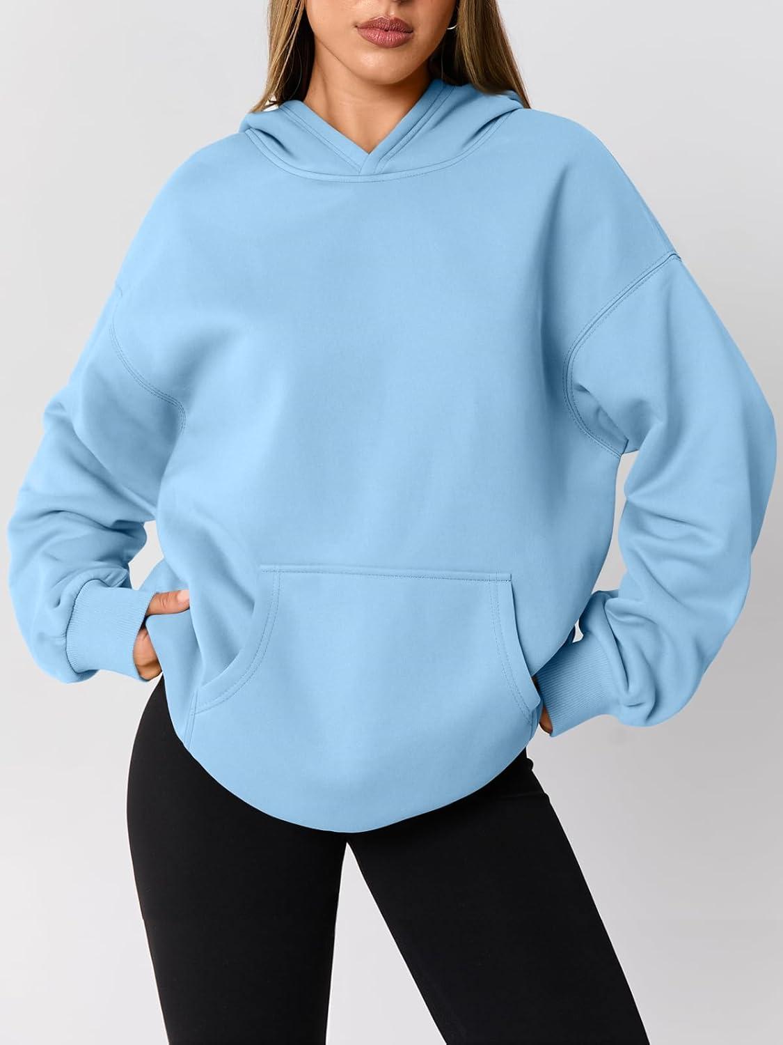 imageAUTOMET Womens Oversized Hoodies Fleece Trendy Sweatshirts Fall Fashion 2025 Pullover Winter Clothing OutfitsSky Blue