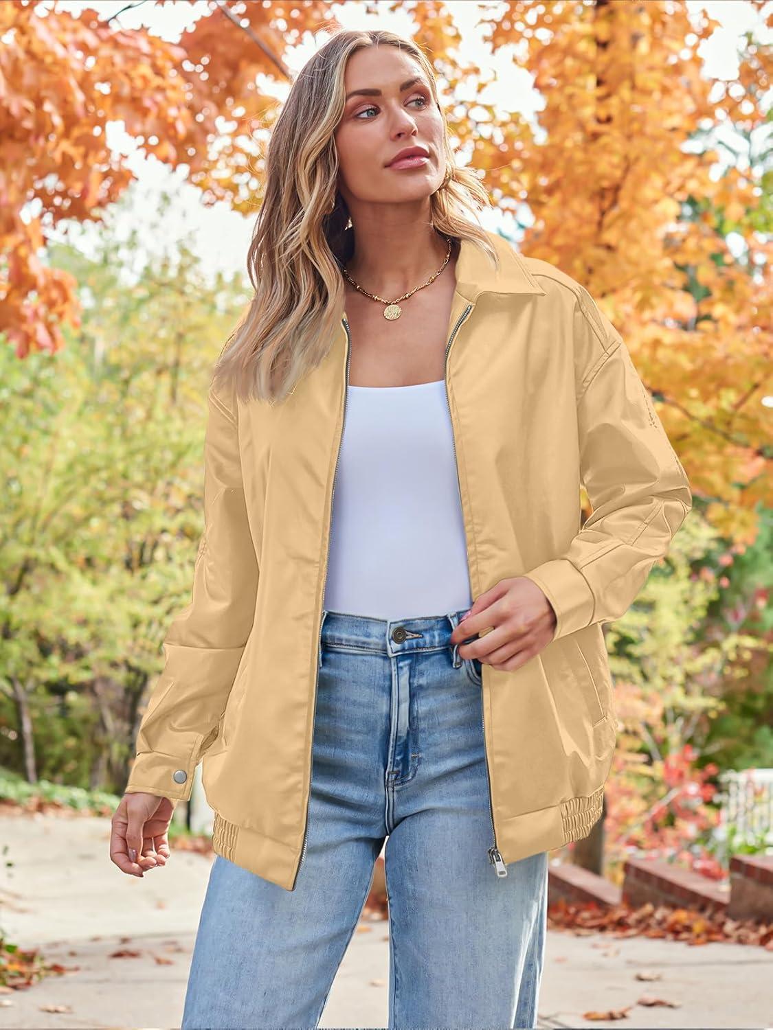 imageAUTOMET Womens Oversized Leather Jackets Faux Suede Fall Fashion Motorcycle Coats Winter Outfits Clothes Y2k TopsKhaki