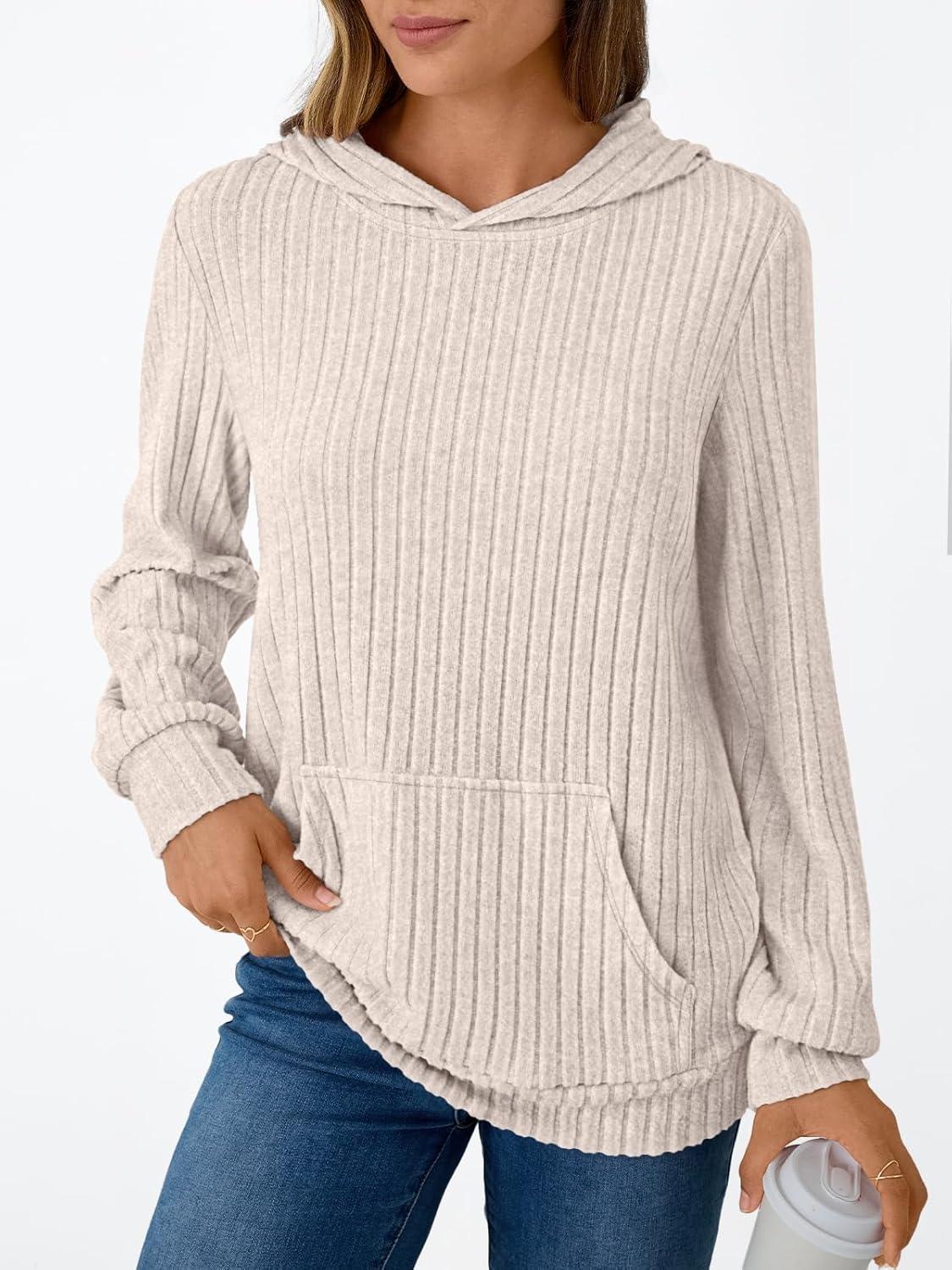 imageAUTOMET Womens Oversized Lightweight Hoodies Fall Fashion Sweaters 2025 Loose Fleece Sweatshirts Clothes with PocketApricot