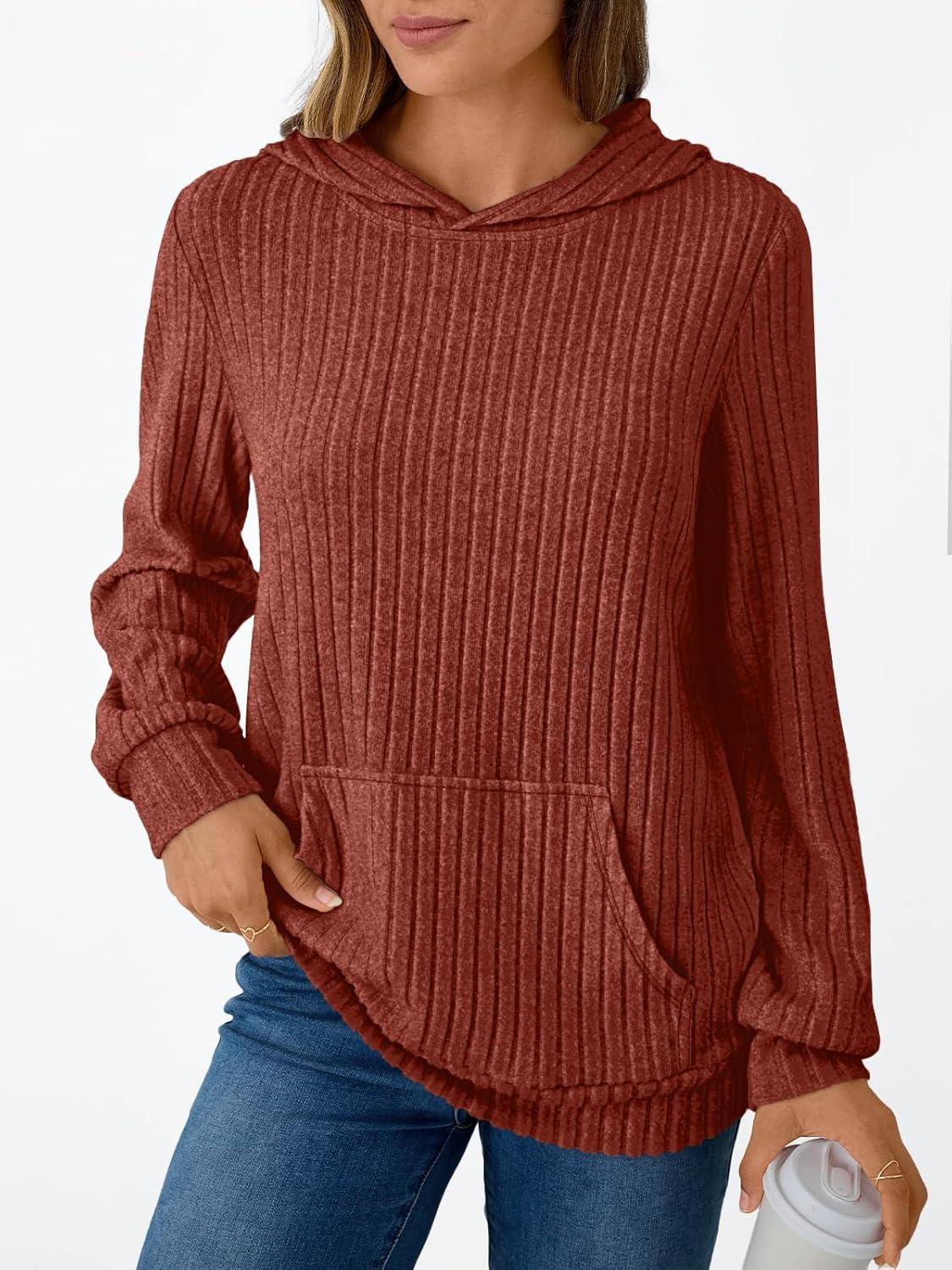 imageAUTOMET Womens Oversized Lightweight Hoodies Fall Fashion Sweaters 2025 Loose Fleece Sweatshirts Clothes with PocketCaramel