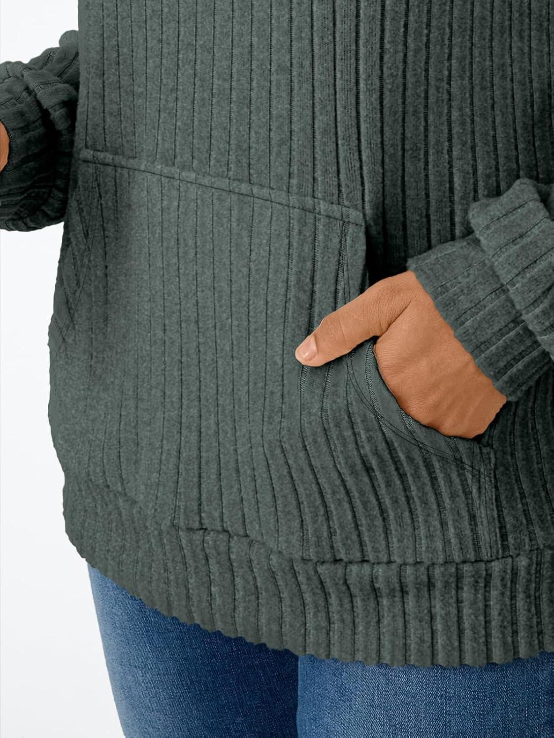 imageAUTOMET Womens Oversized Lightweight Hoodies Fall Fashion Sweaters 2025 Loose Fleece Sweatshirts Clothes with PocketGreen