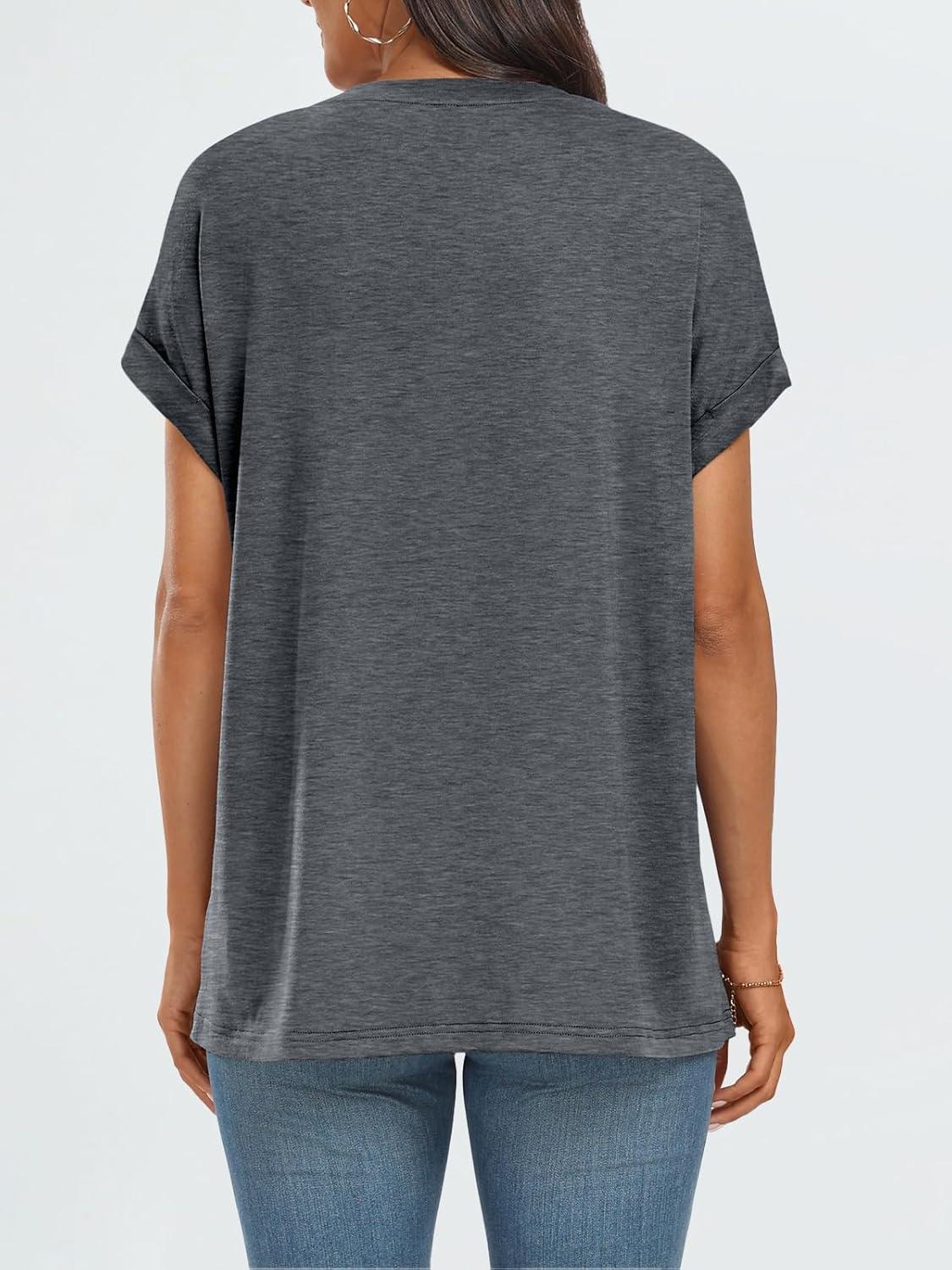 imageAUTOMET Womens Summer Tops Oversized Short Sleeve Business Casual T Shirts Trendy Fashion Clothes Spring Outfits 2025Dar Kgrey