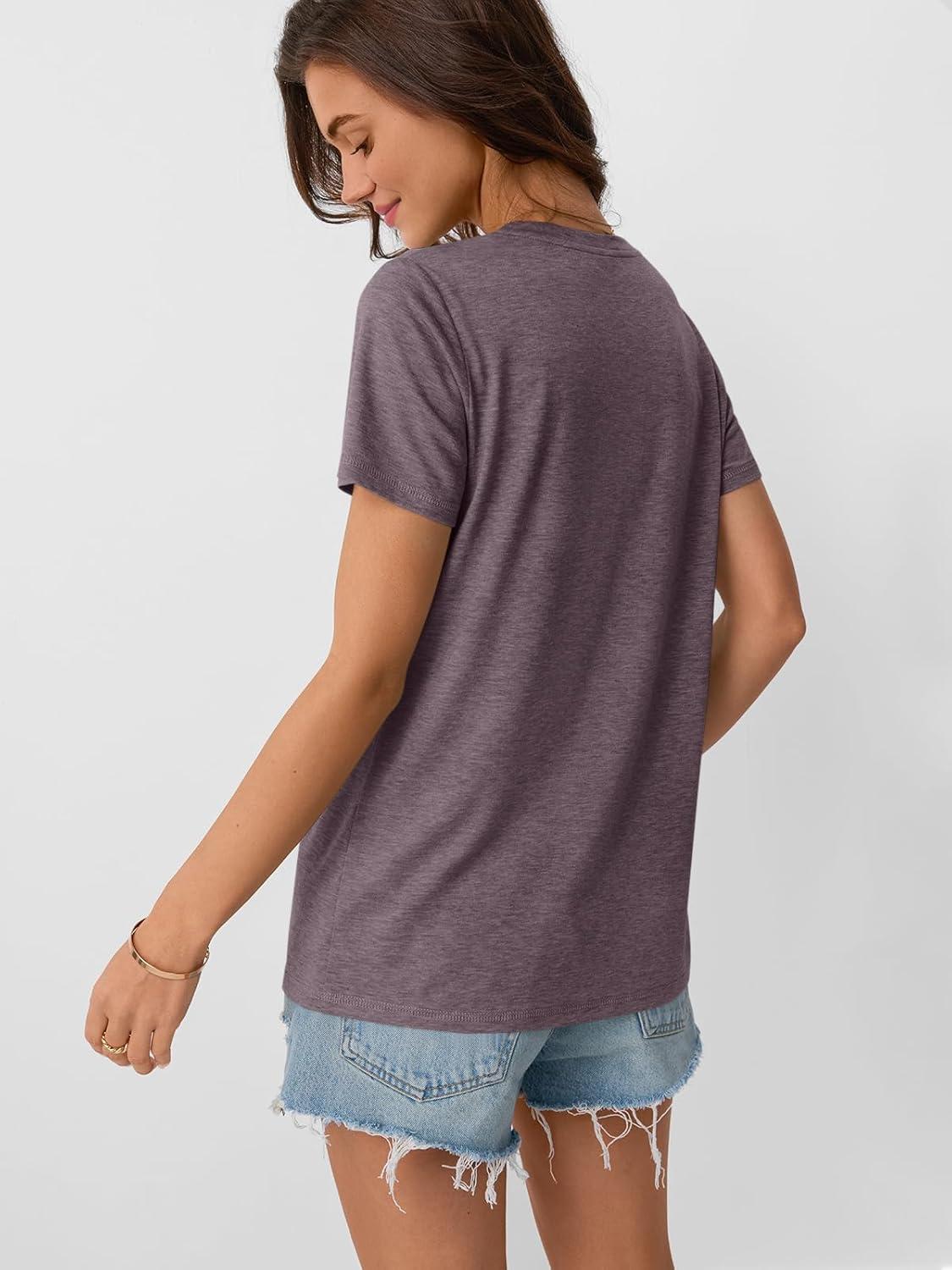 imageAUTOMET Womens Summer Tops Workout Shirts Beach Vacation Outfits Business Tshirts Dressy Fashion Spring Clothes 2025Taupe