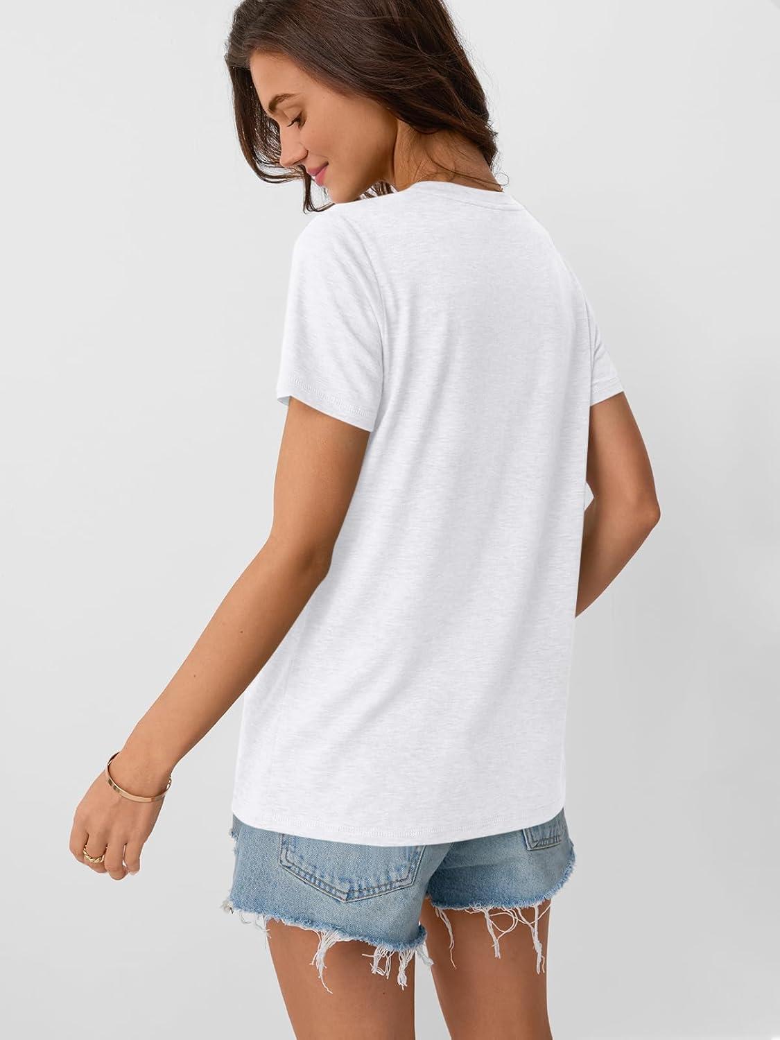 imageAUTOMET Womens Summer Tops Workout Shirts Beach Vacation Outfits Business Tshirts Dressy Fashion Spring Clothes 2025White